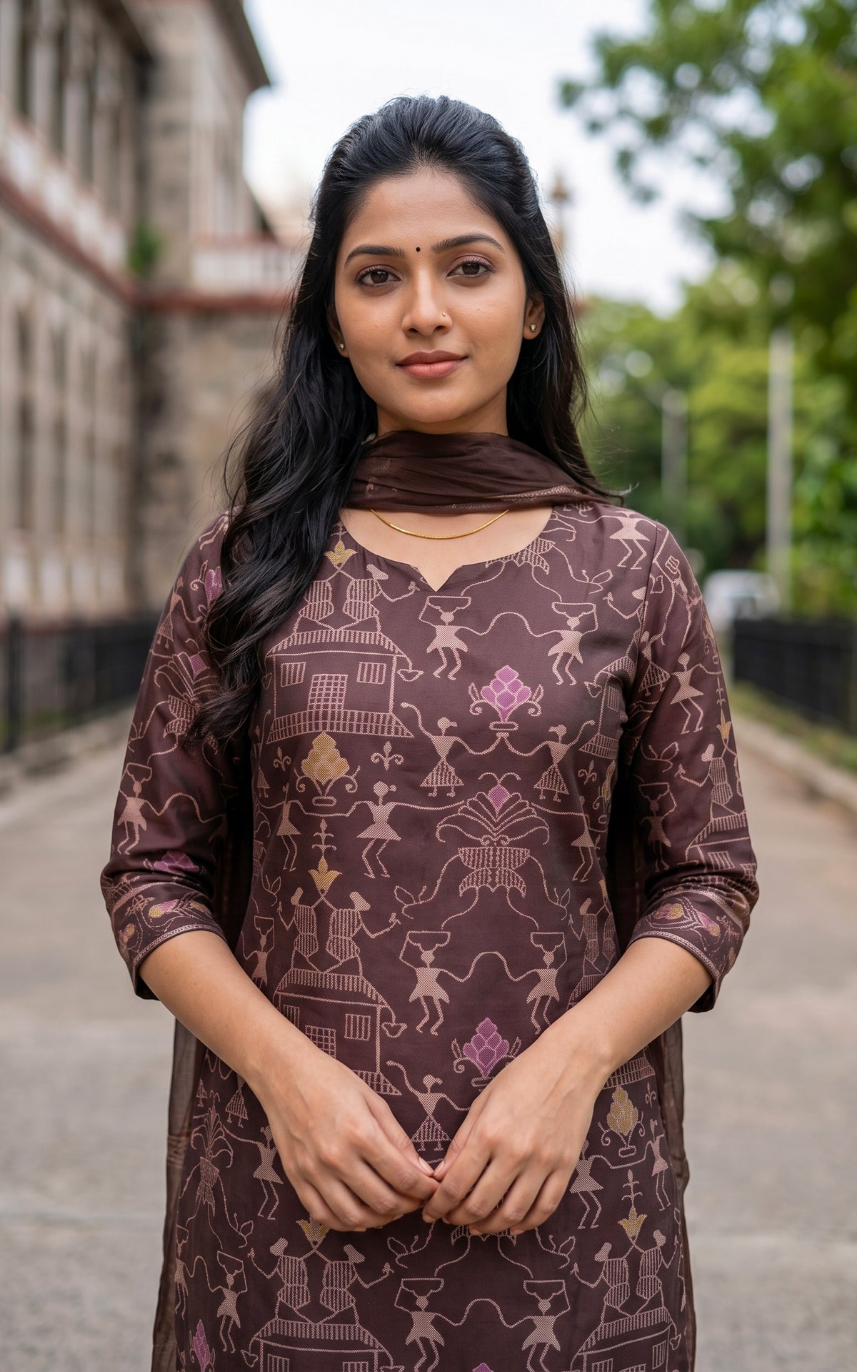 Farhana Cola (Kurti+Pant+Dupatta)