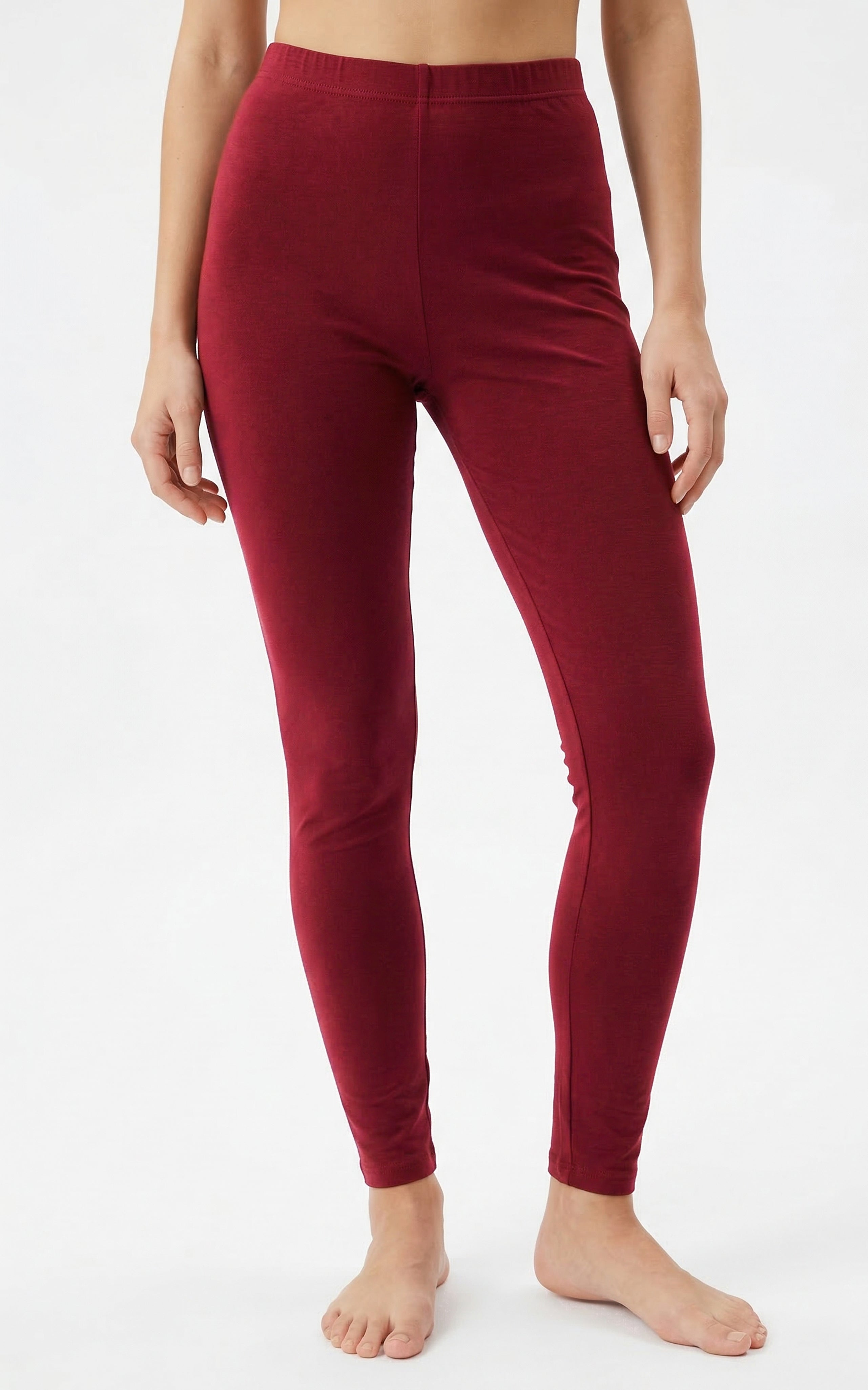 Instore – Rich Maroon Ankle Length Legging for Women – Stretchable – Mix N Match Bottom Wear