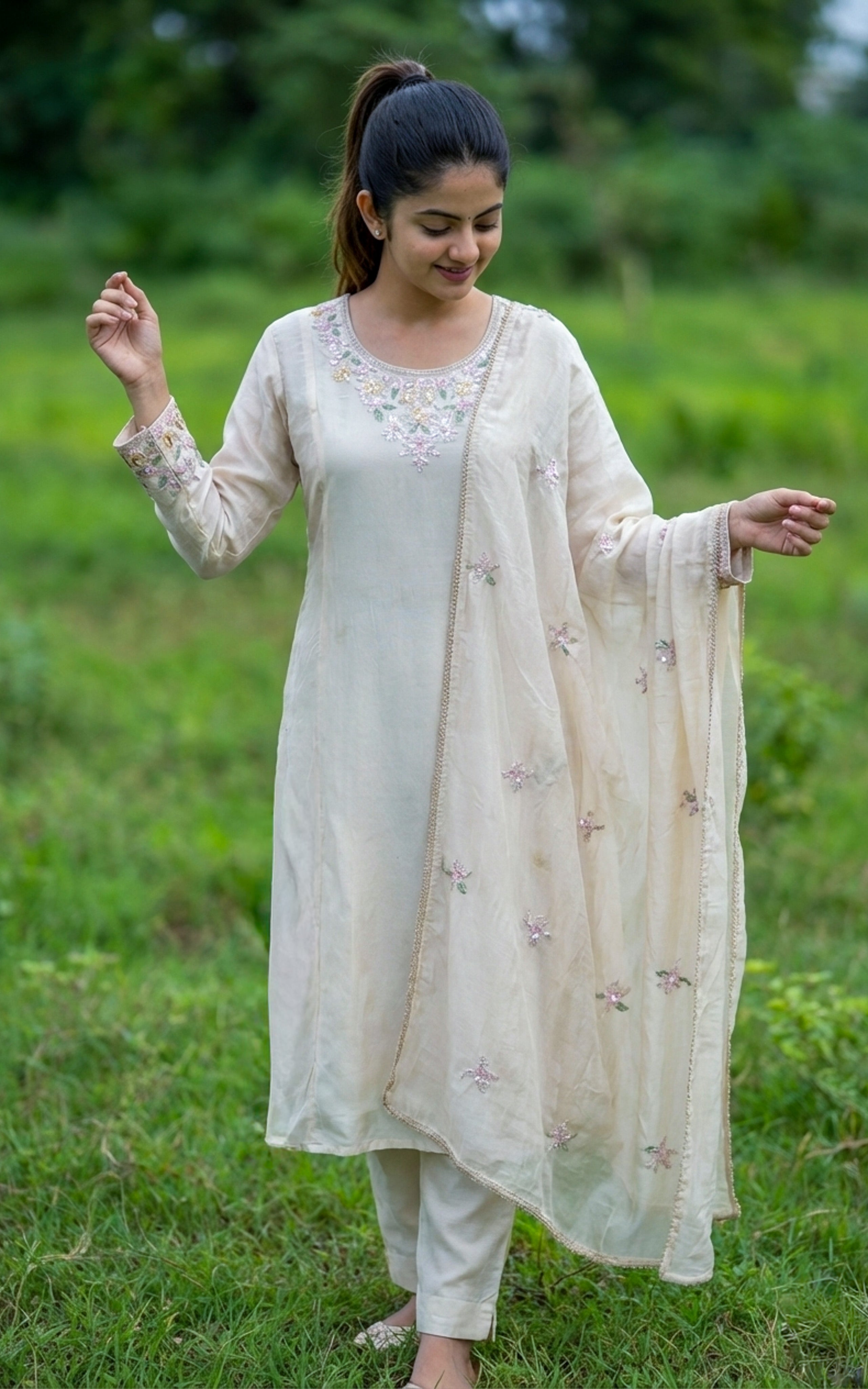 Nishkala A (Kurti+Dupatta)