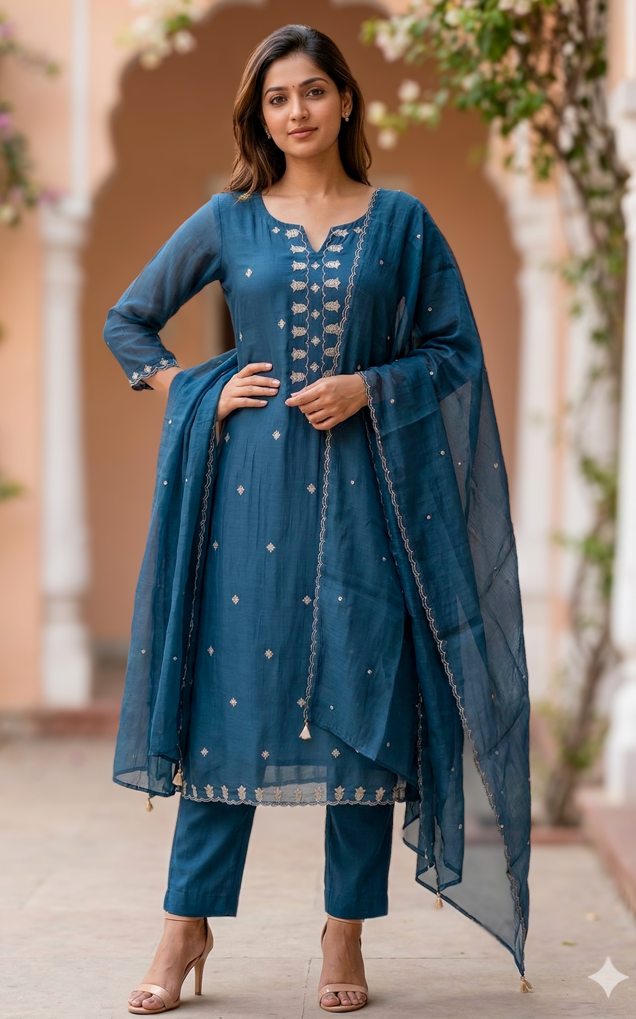 Suguna (Kurti+Pant+Dupatta)