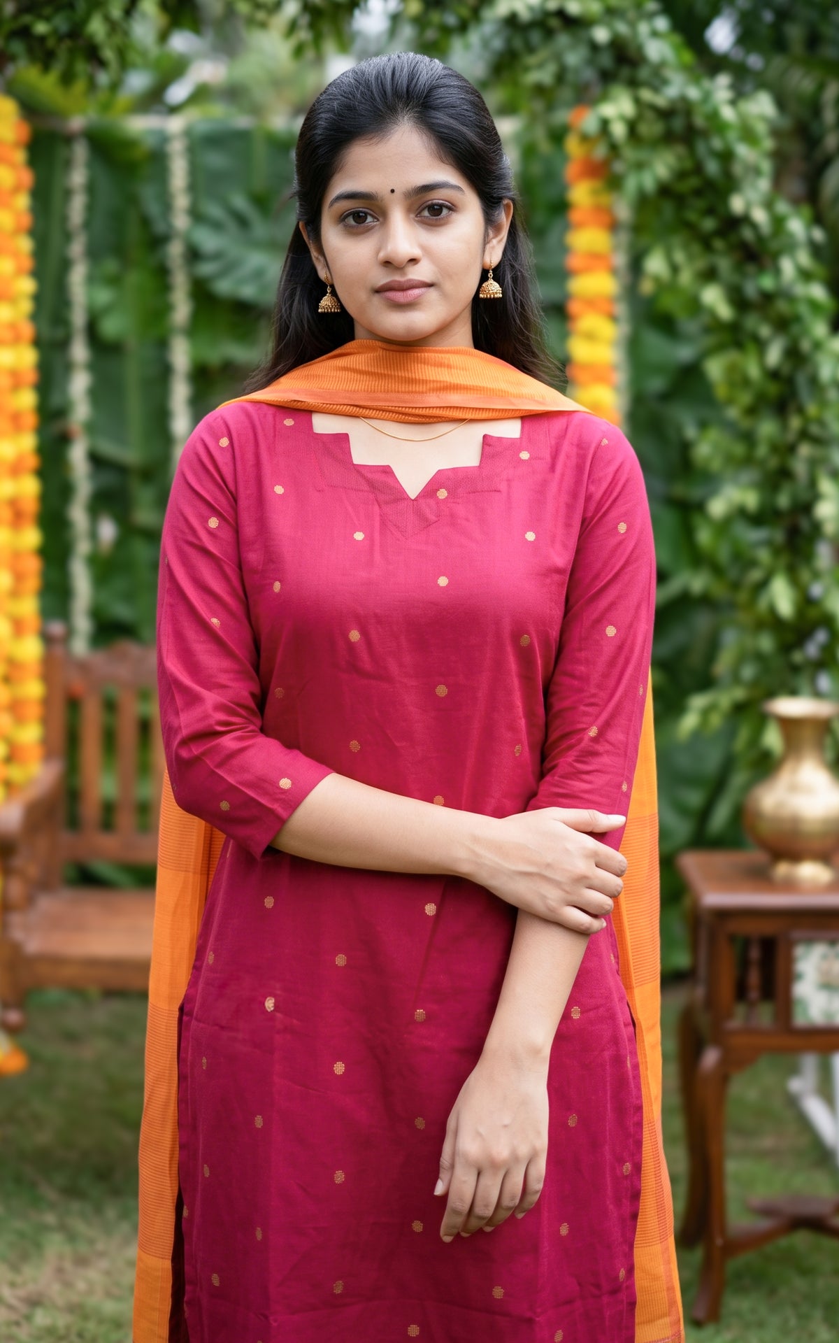 Amrut Red (Kurti+Dupatta)