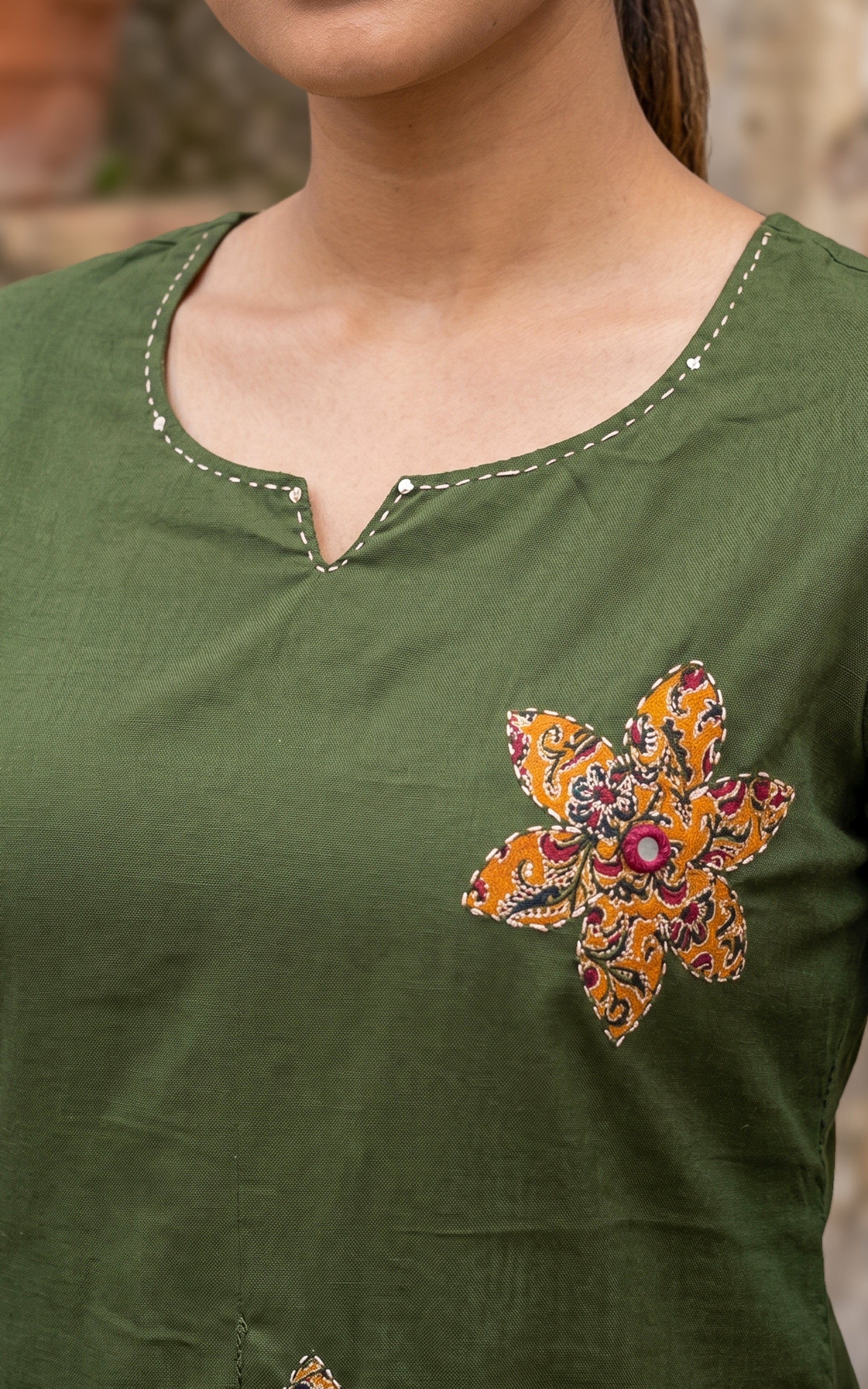 Breathable cotton summer kurti for women