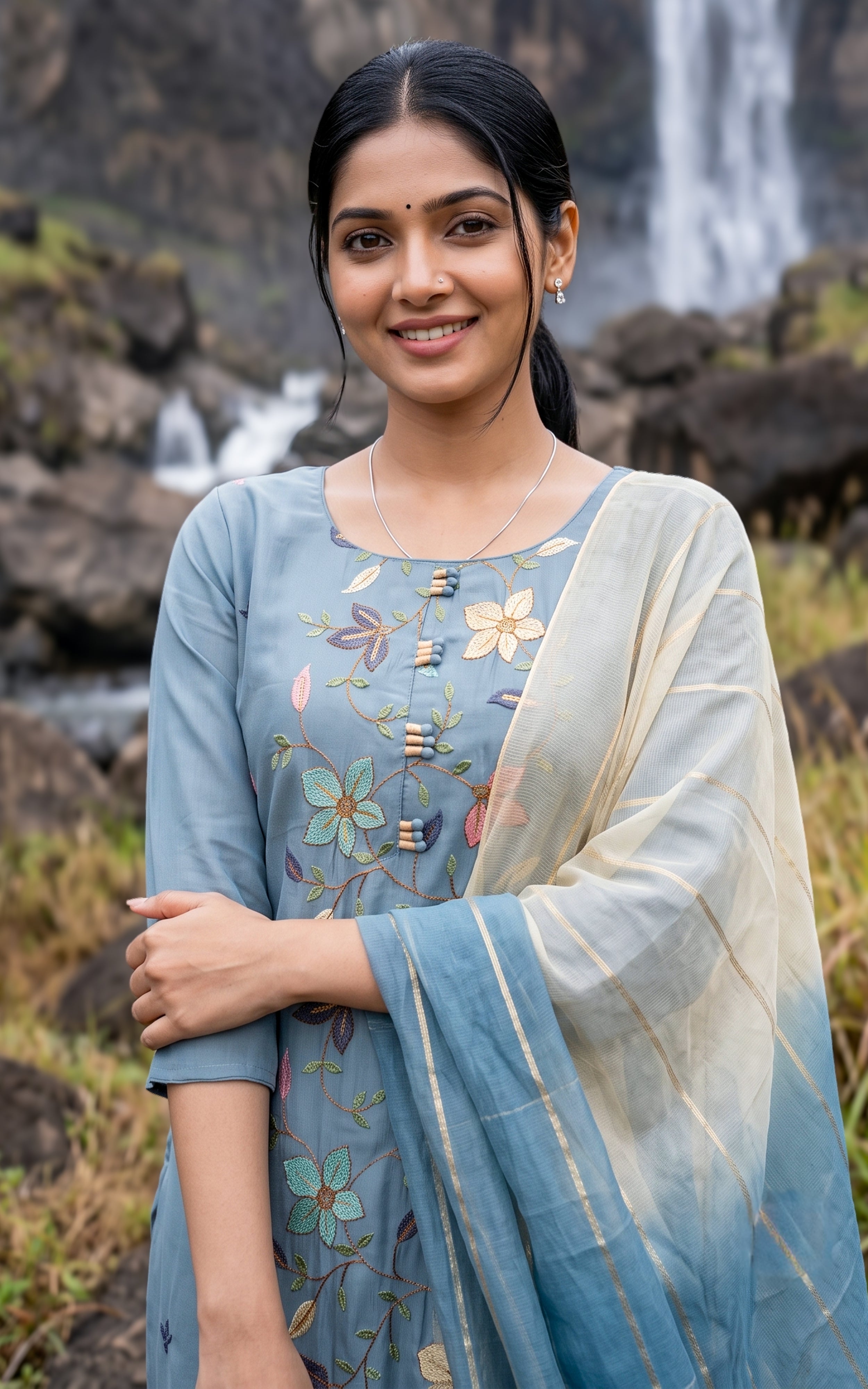 Niraimalar (Kurti+Pant+Dupatta)