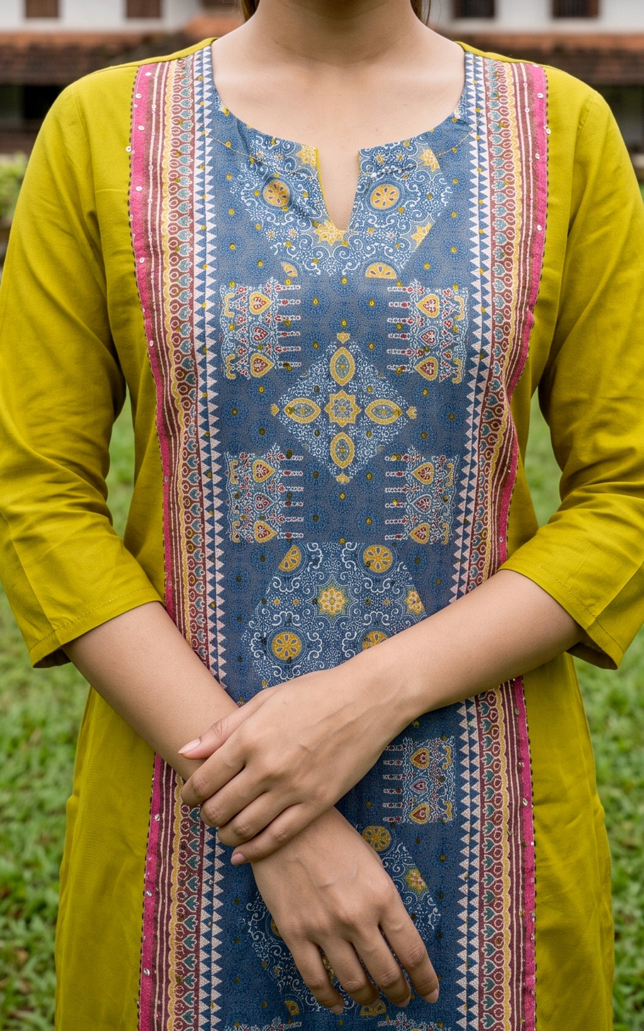 Losliya Mehandi Green (Kurti+Pant+Dupatta)