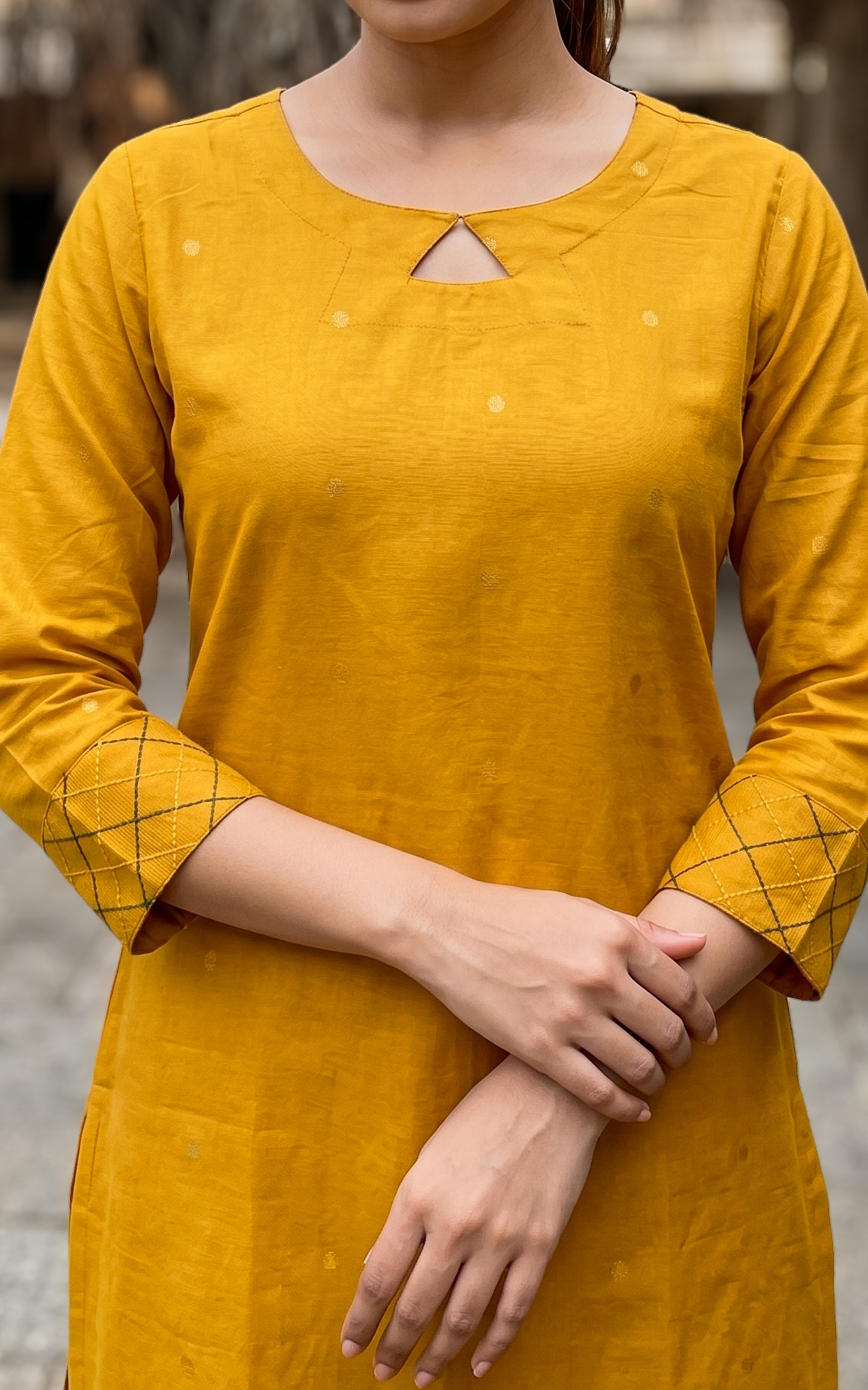 Subiksha Mustard (Kurti+Dupatta)
