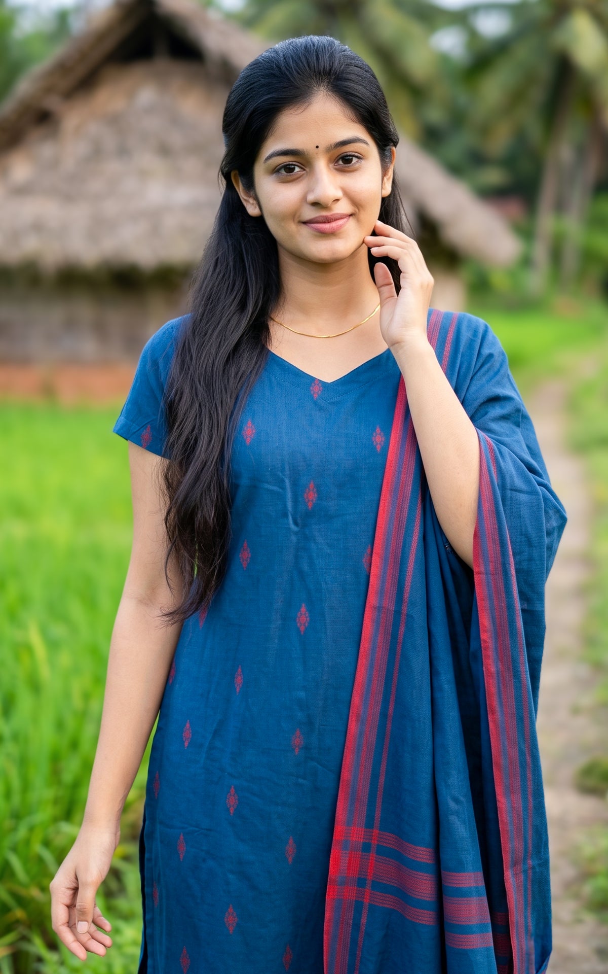 Raji Blue (Kurti+Pant+Dupatta)