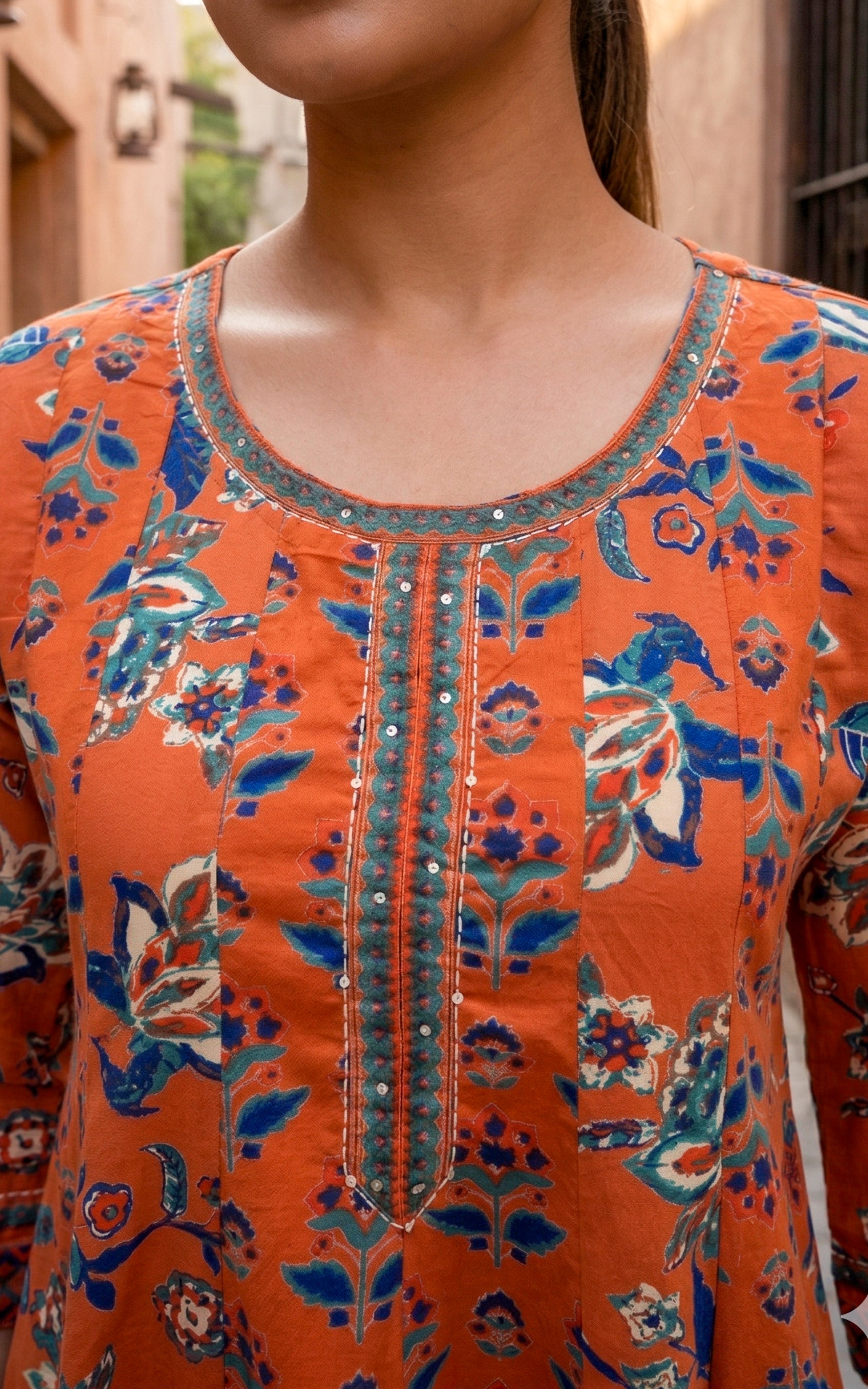 Fazia Rust (Kurti+Dupatta)