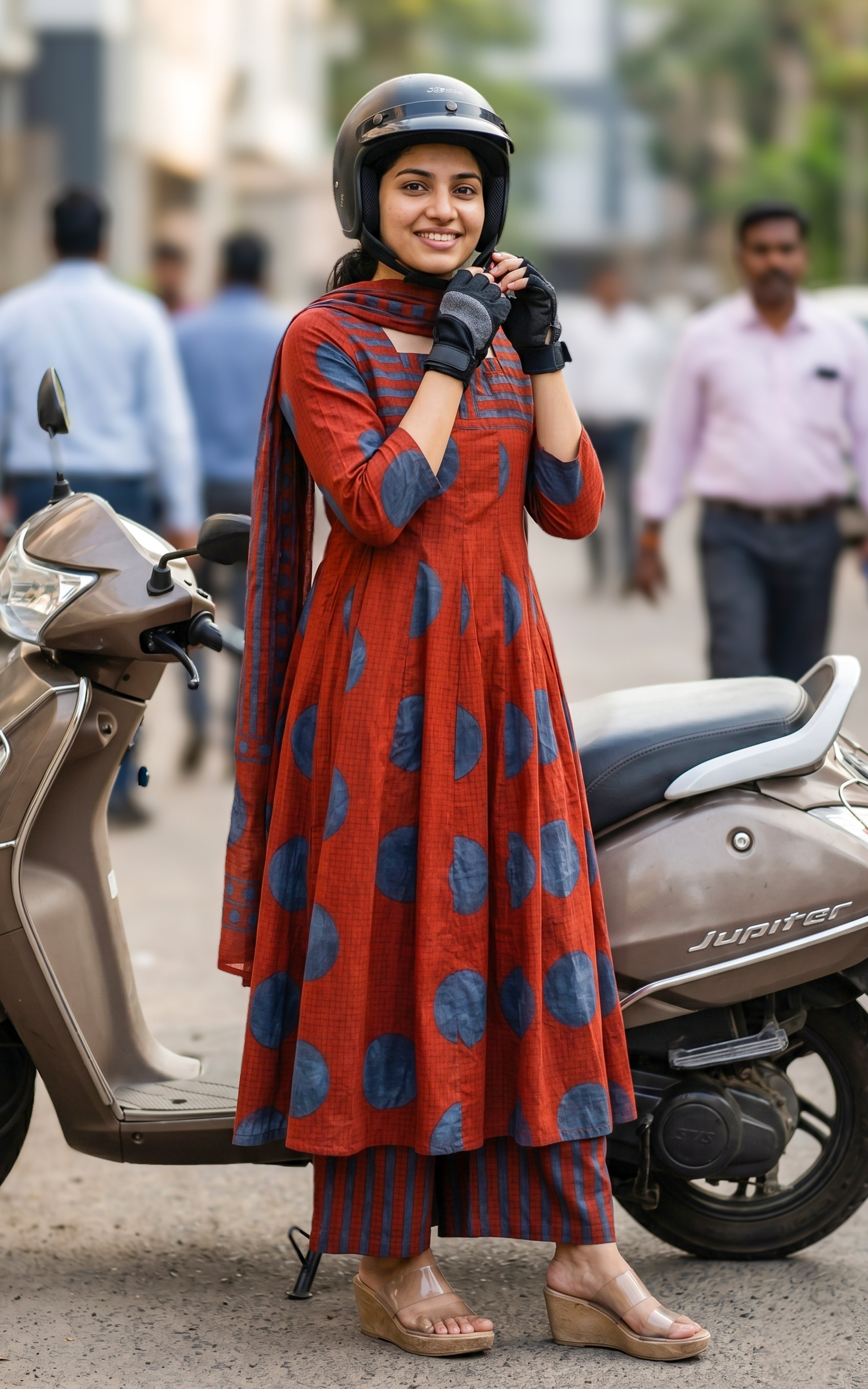 Poonguzhali D (Kurti+Pant+Dupatta)