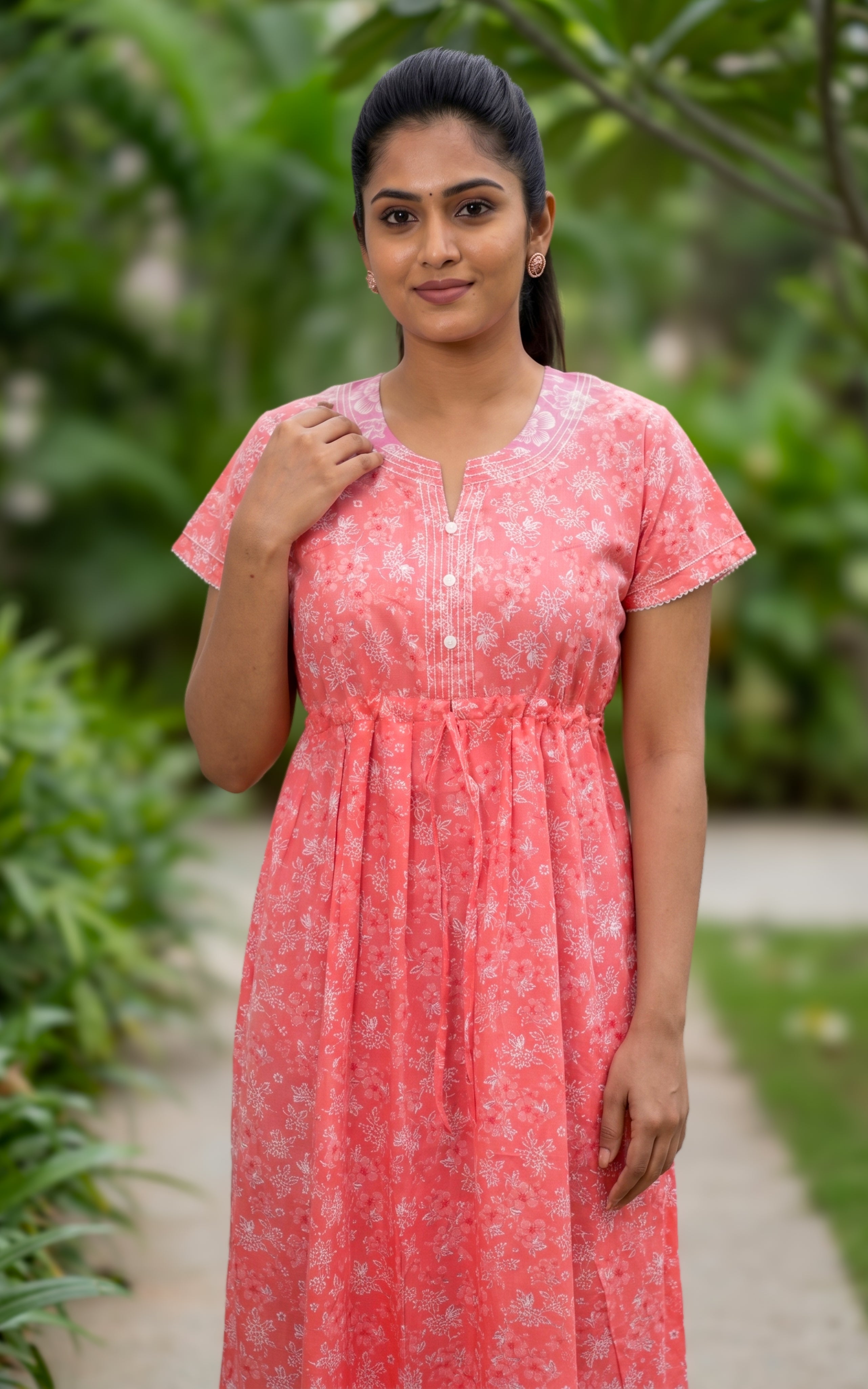 Cotton Straight Fit Nighty-160SS19