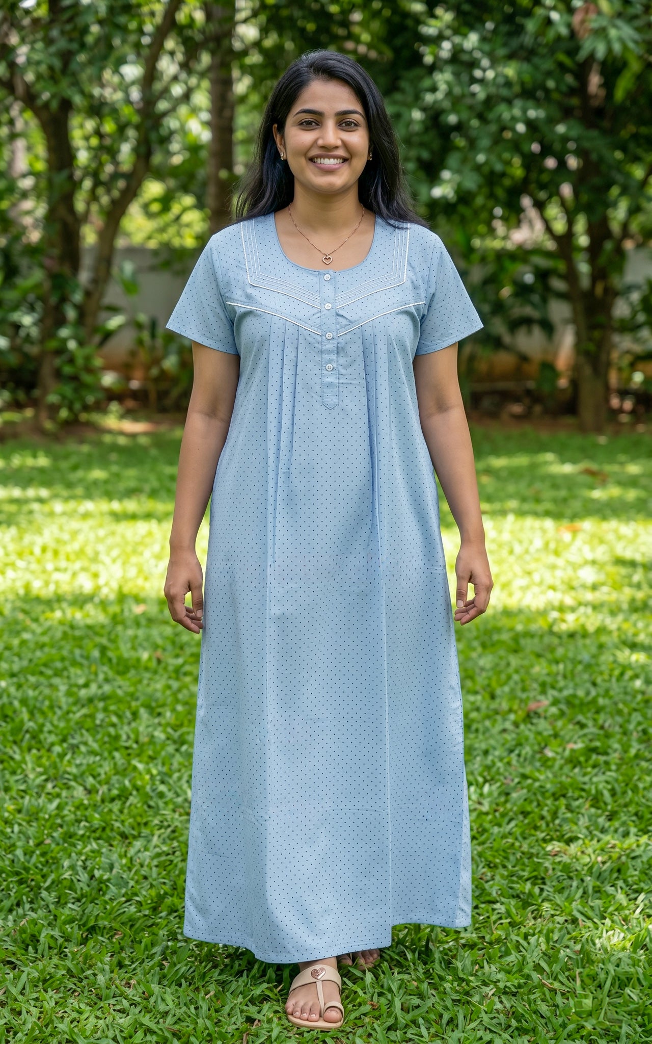 Cotton Straight Fit Nighty-162SS21