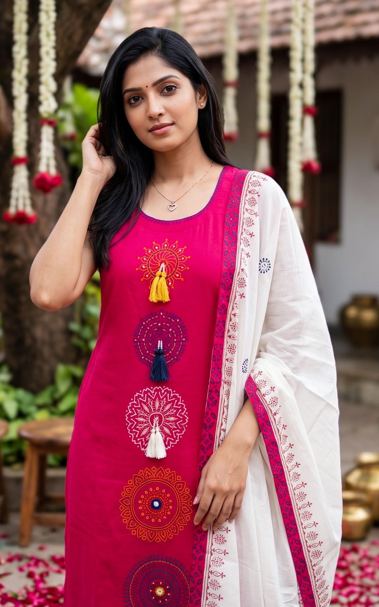 Aurumaya A Handblock (Kurti+Dupatta)