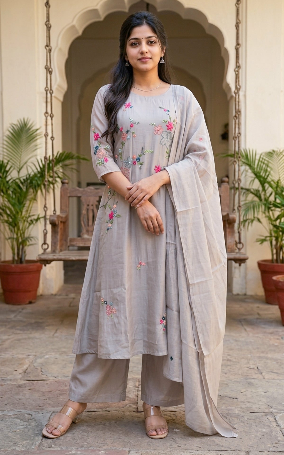 Narmatha (Kurti+Pant+Dupatta)