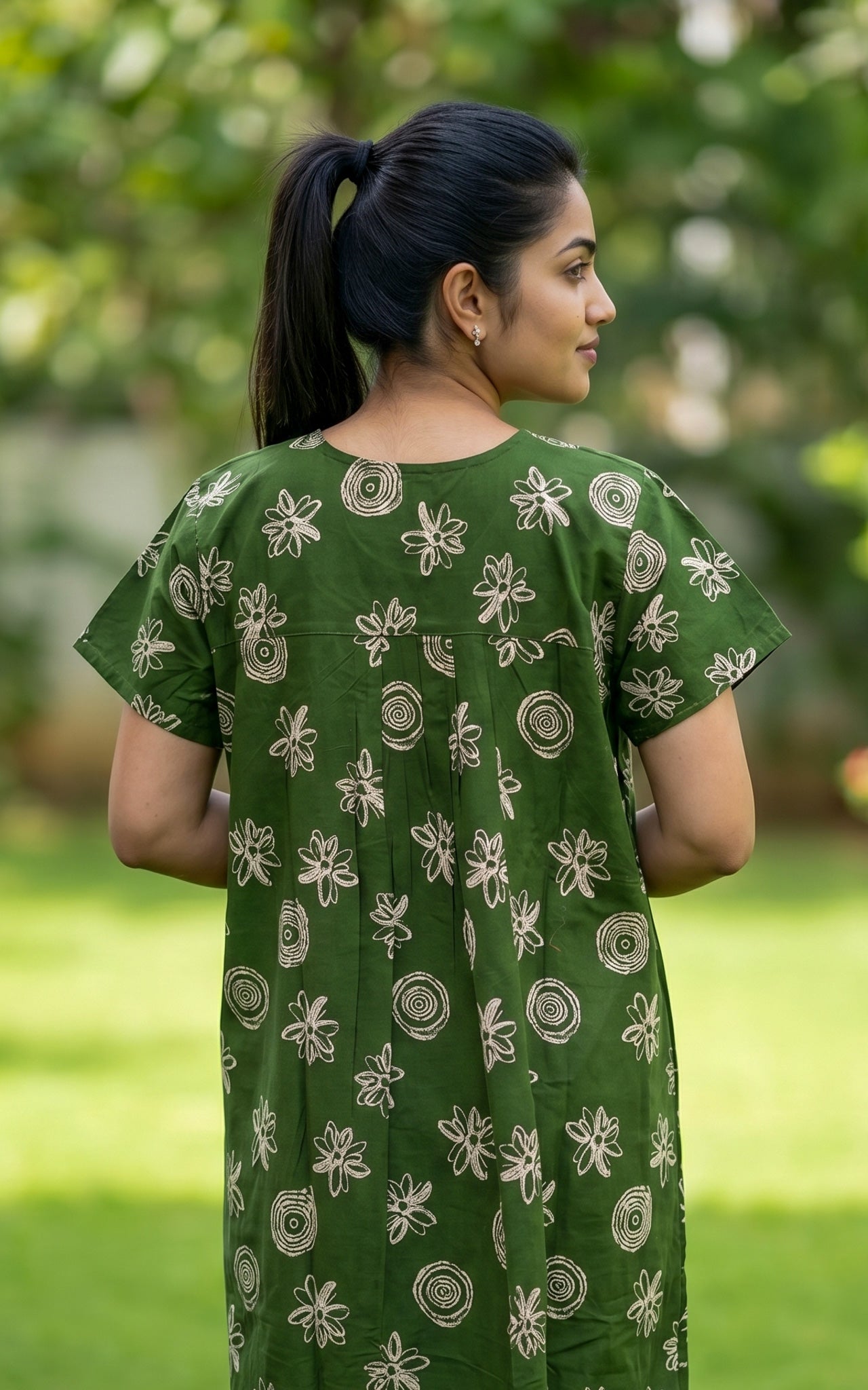 Cotton Straight Fit Nighty-162SS15B