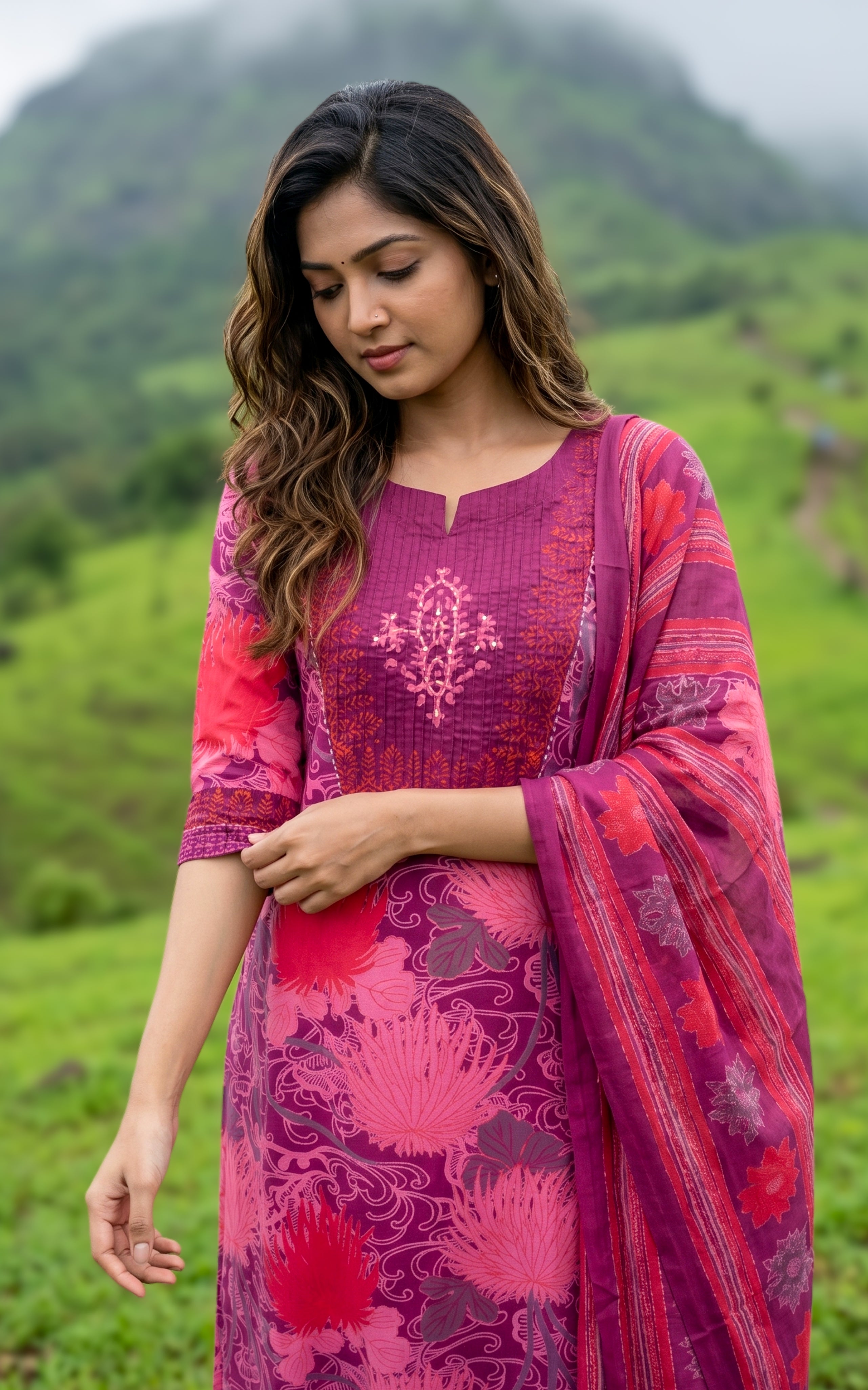 Sharla B (Kurti+Pant+Dupatta)