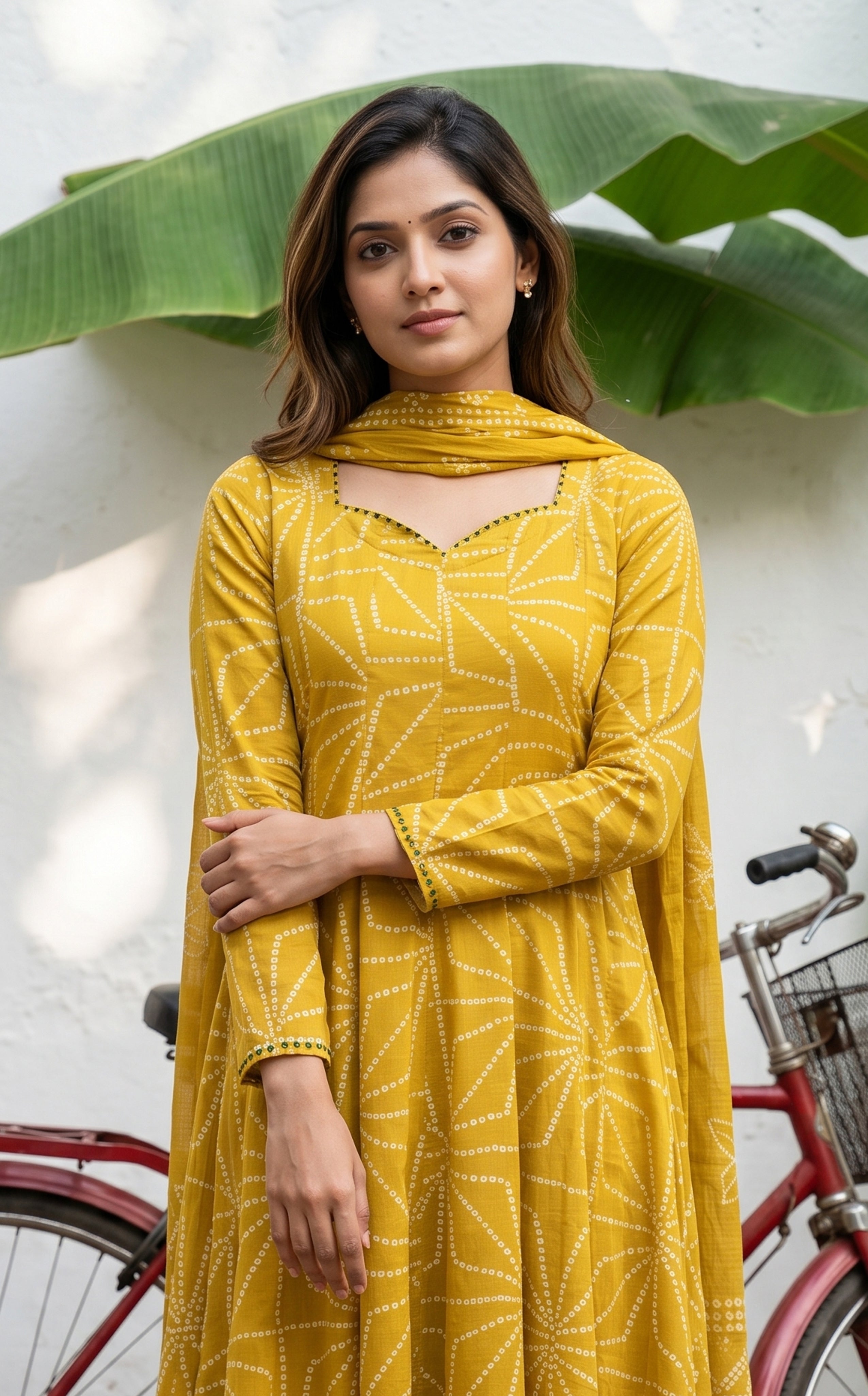 Jerisha Lemon Yellow (Kurti+Dupatta)