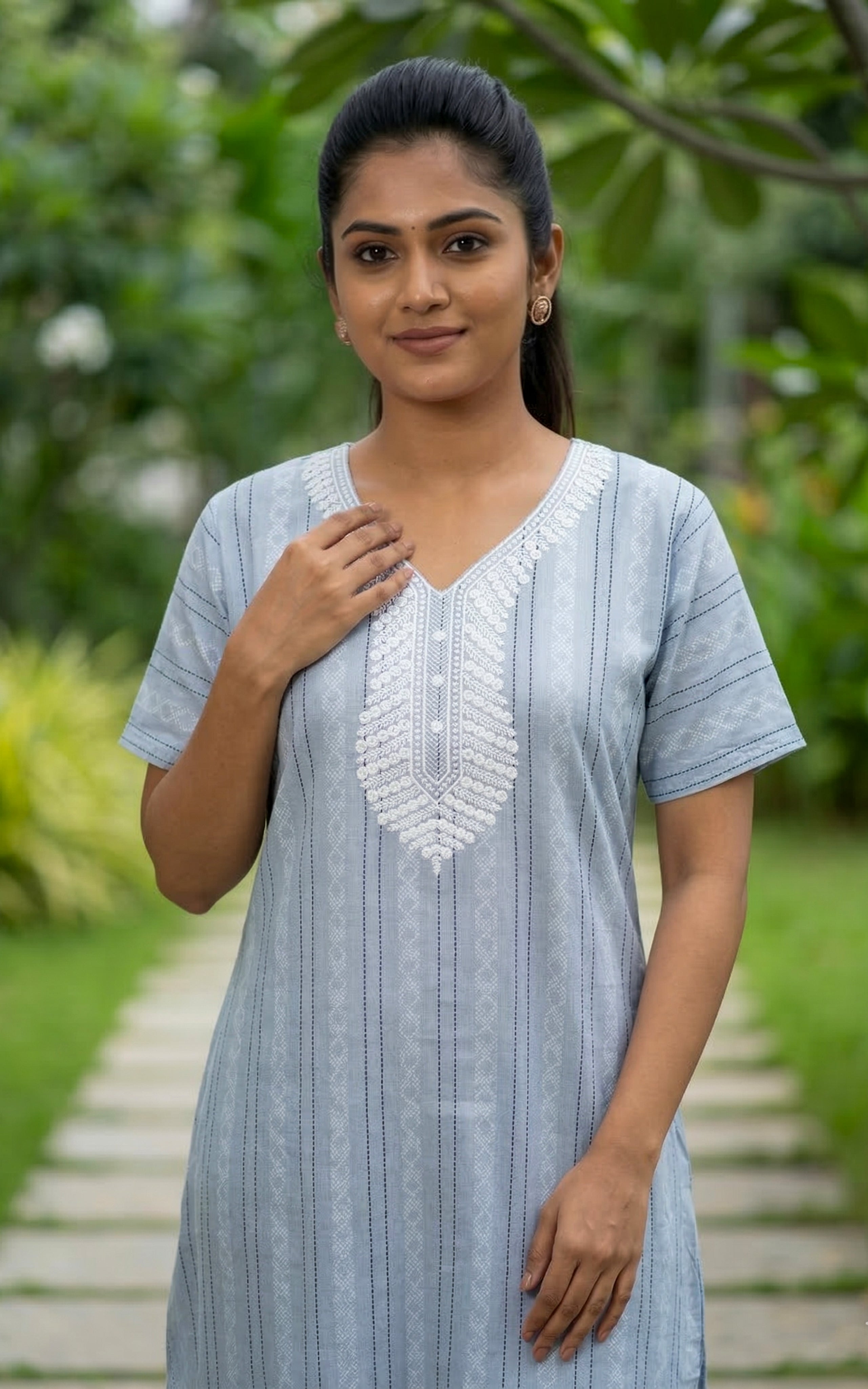 Cotton Straight Fit Nighty-159SS12B