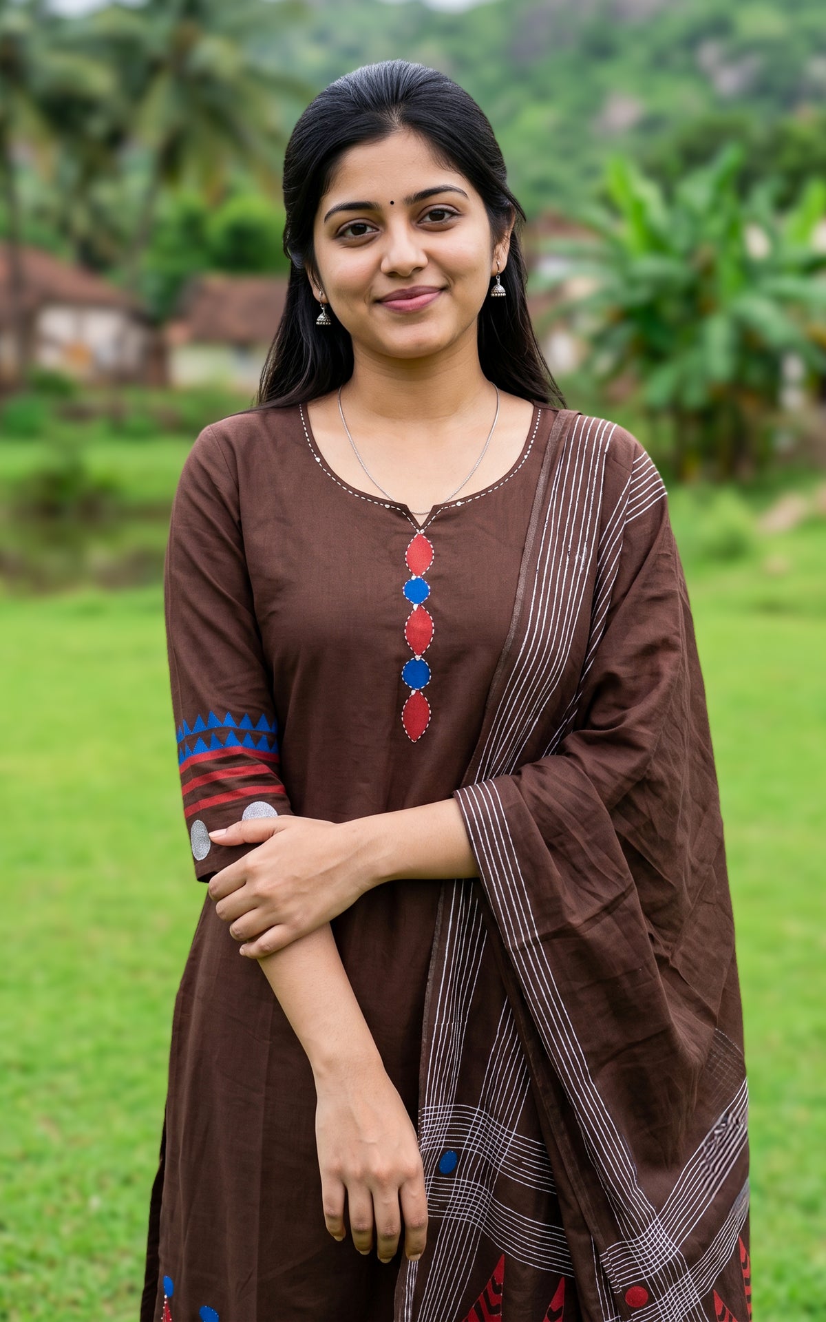 Olivizhi Handblock (Kurti+Pant+Dupatta)
