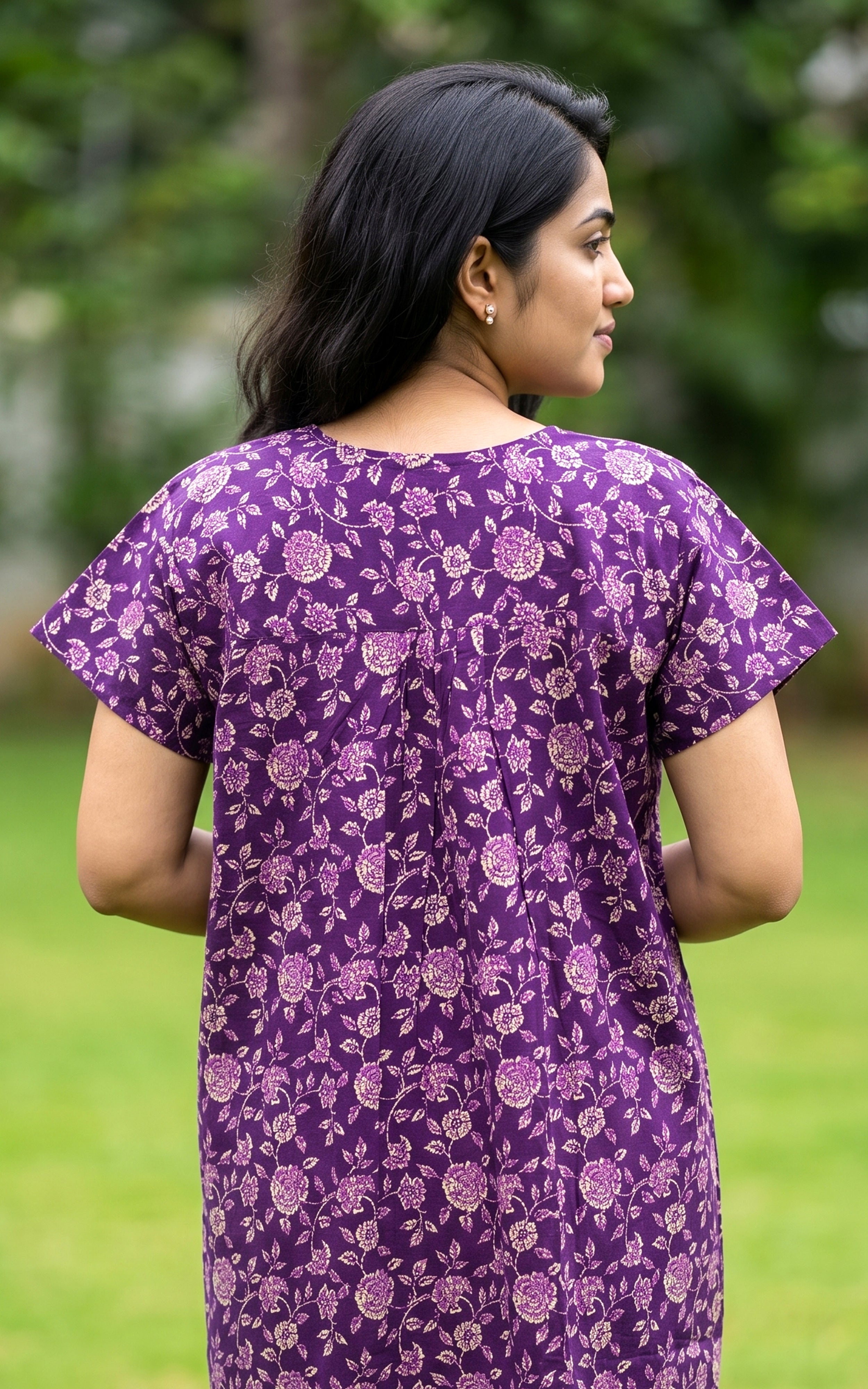 Cotton Straight Fit Nighty-164SS5A