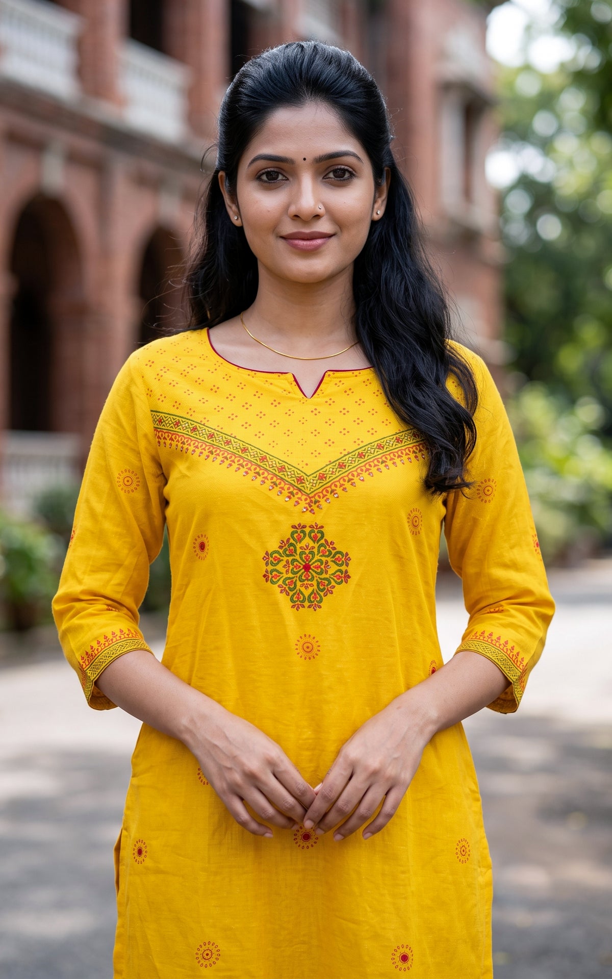 Mazhal Mustard Yelow (Kurti+Pant)