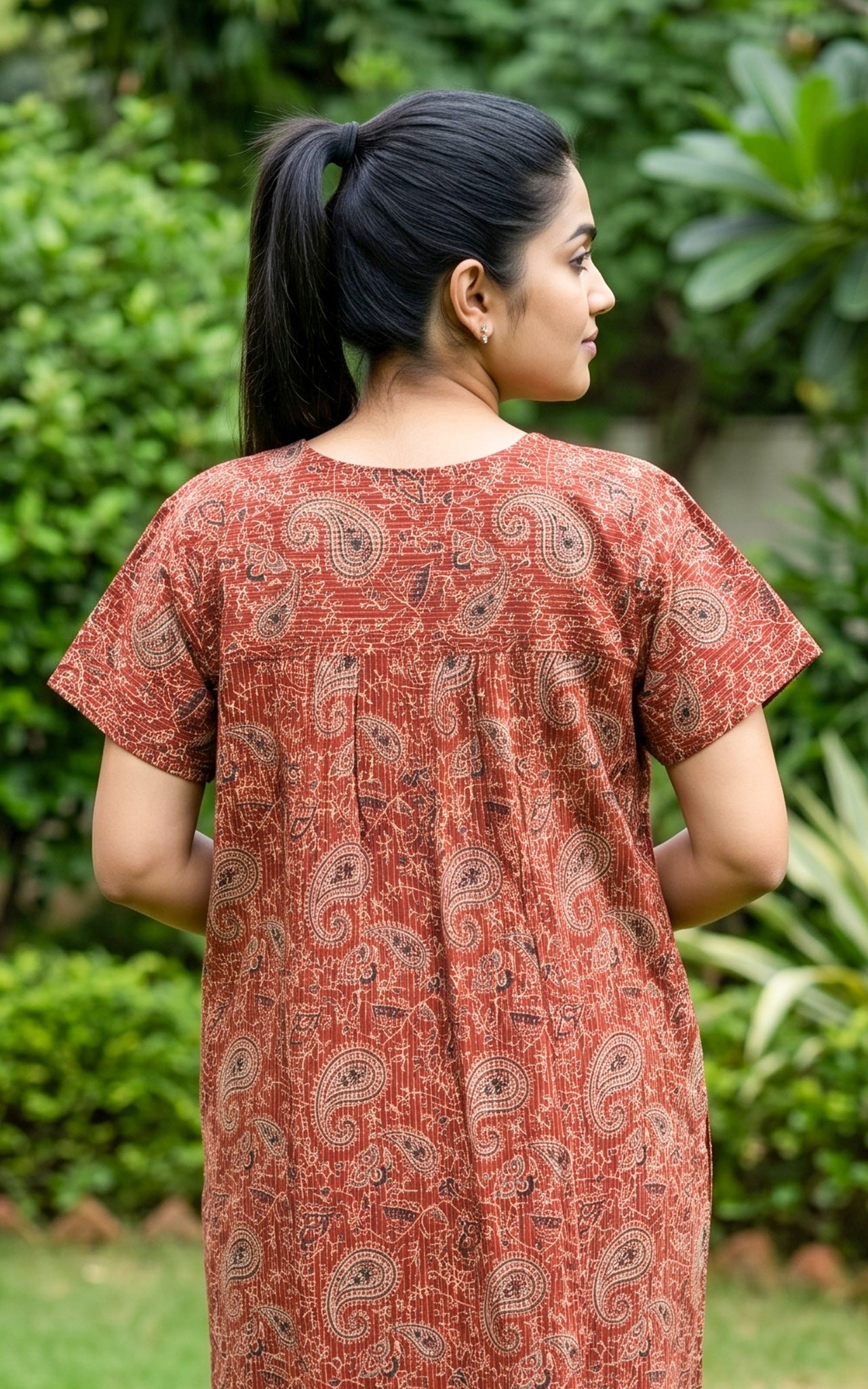 Cotton Straight Fit Nighty-162SS6B