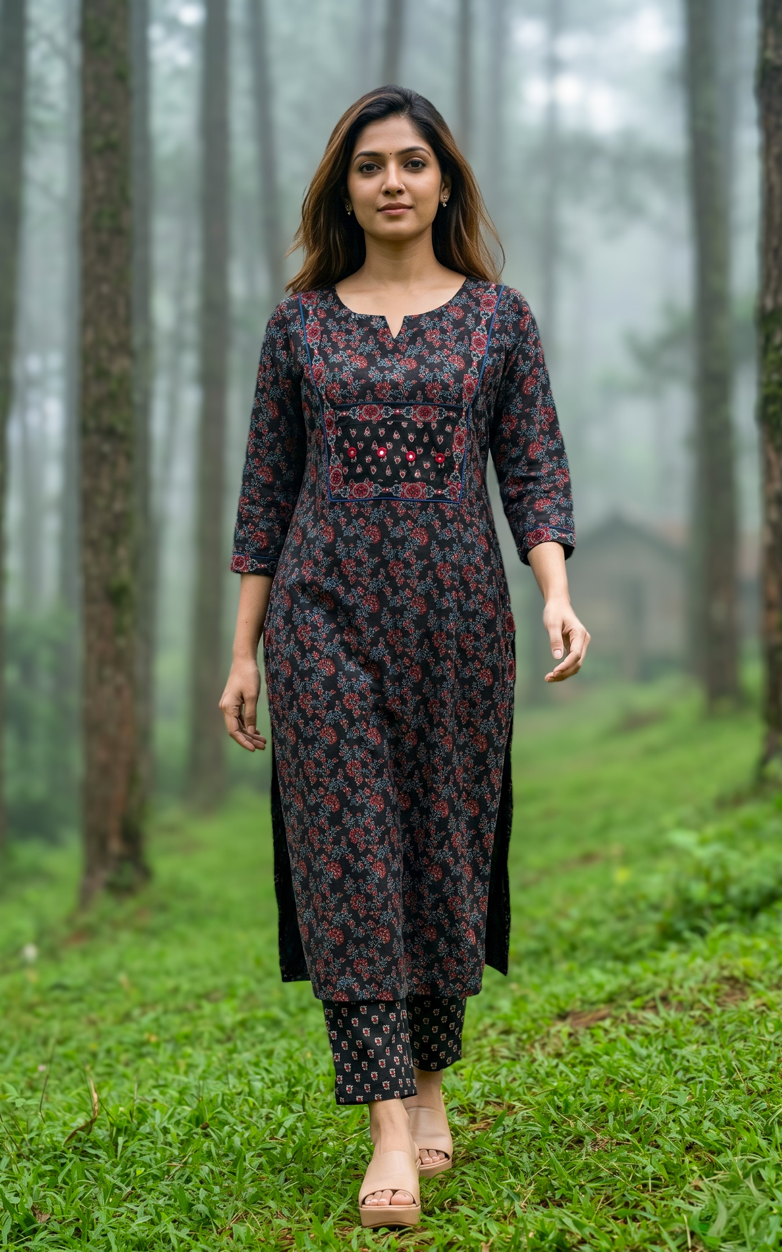 Charvika Black (Kurti+Pant)