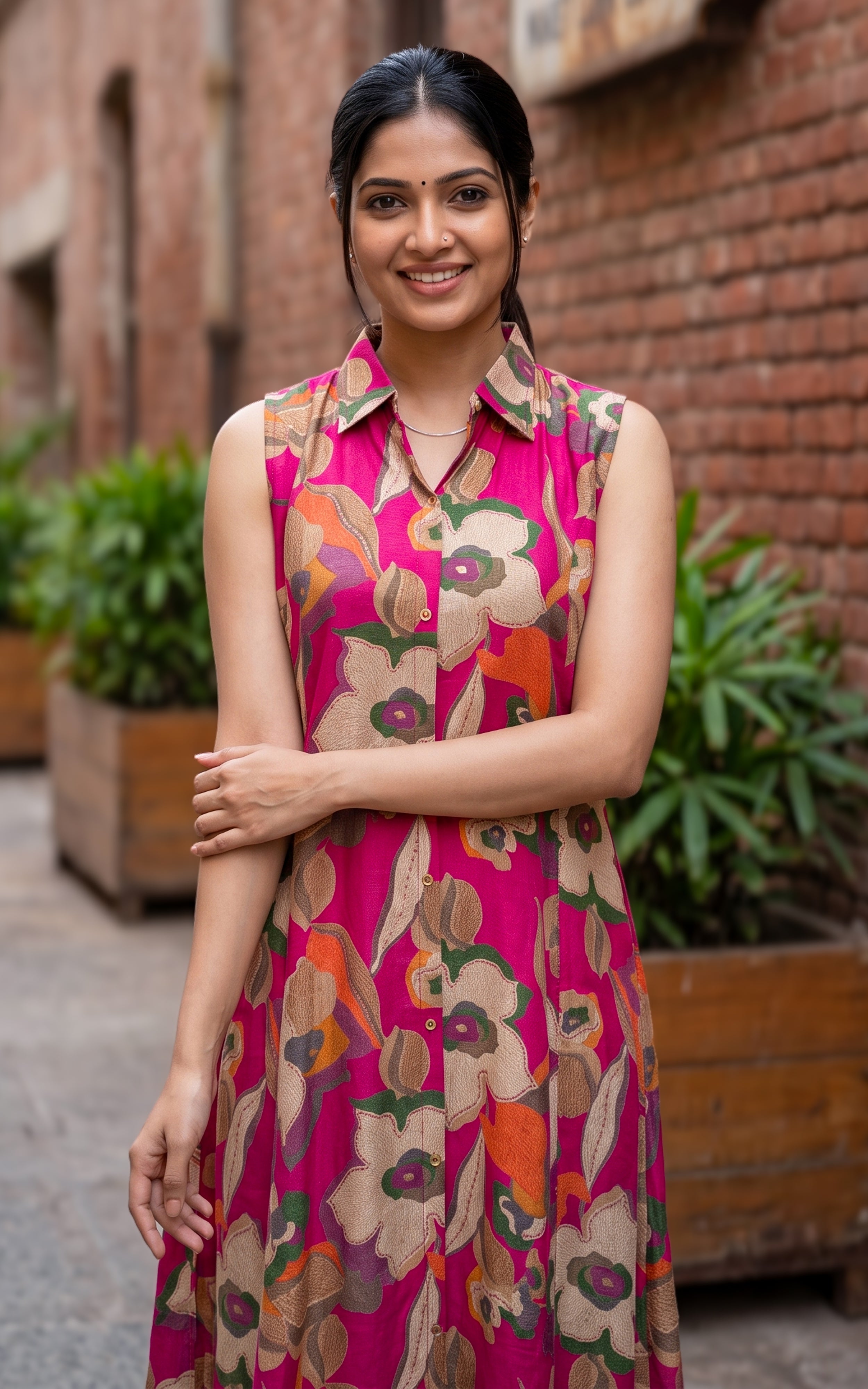 Gajra Magenta (Kurti+Pant)