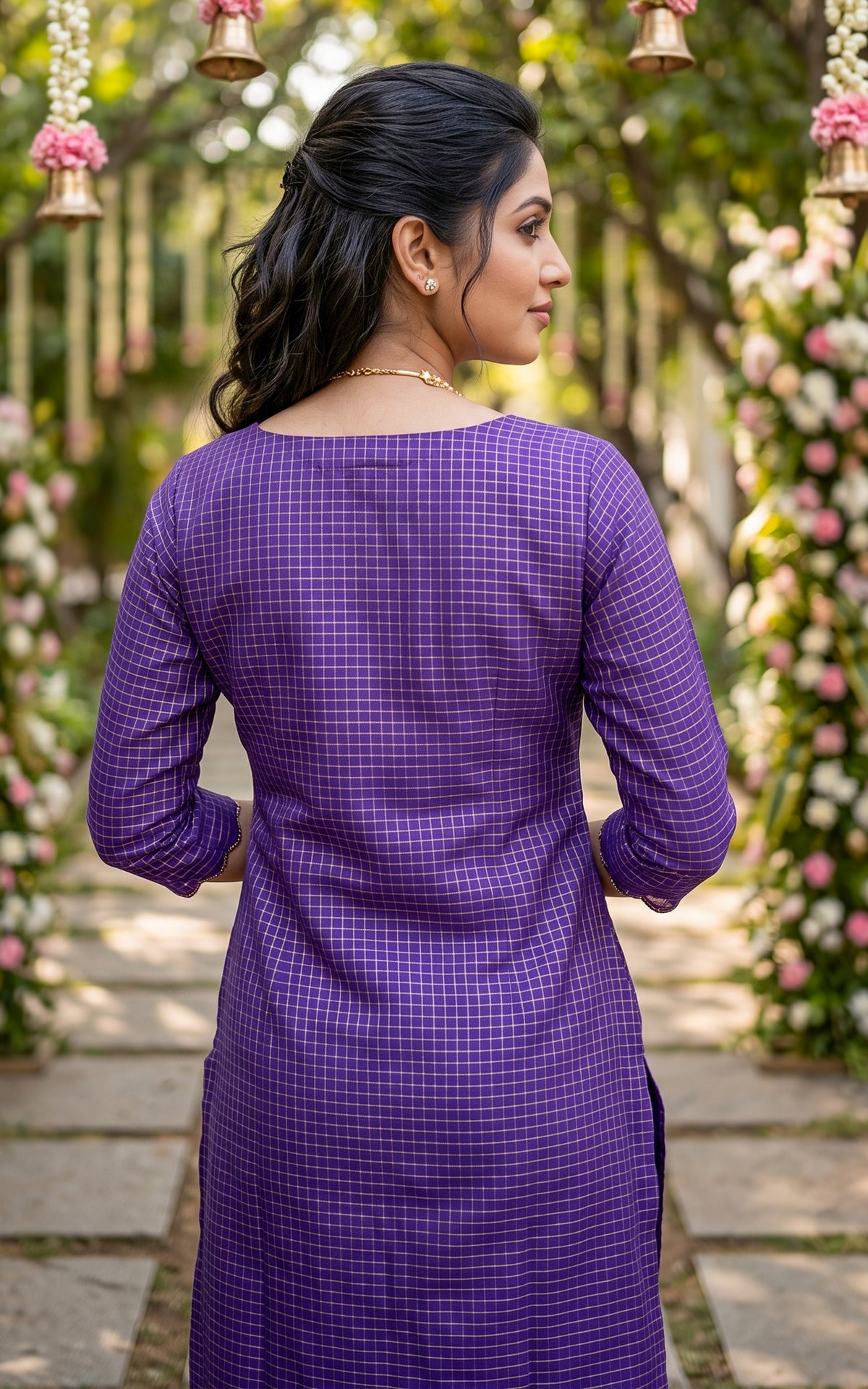Narumugai Violet (Kurti+Dupatta)