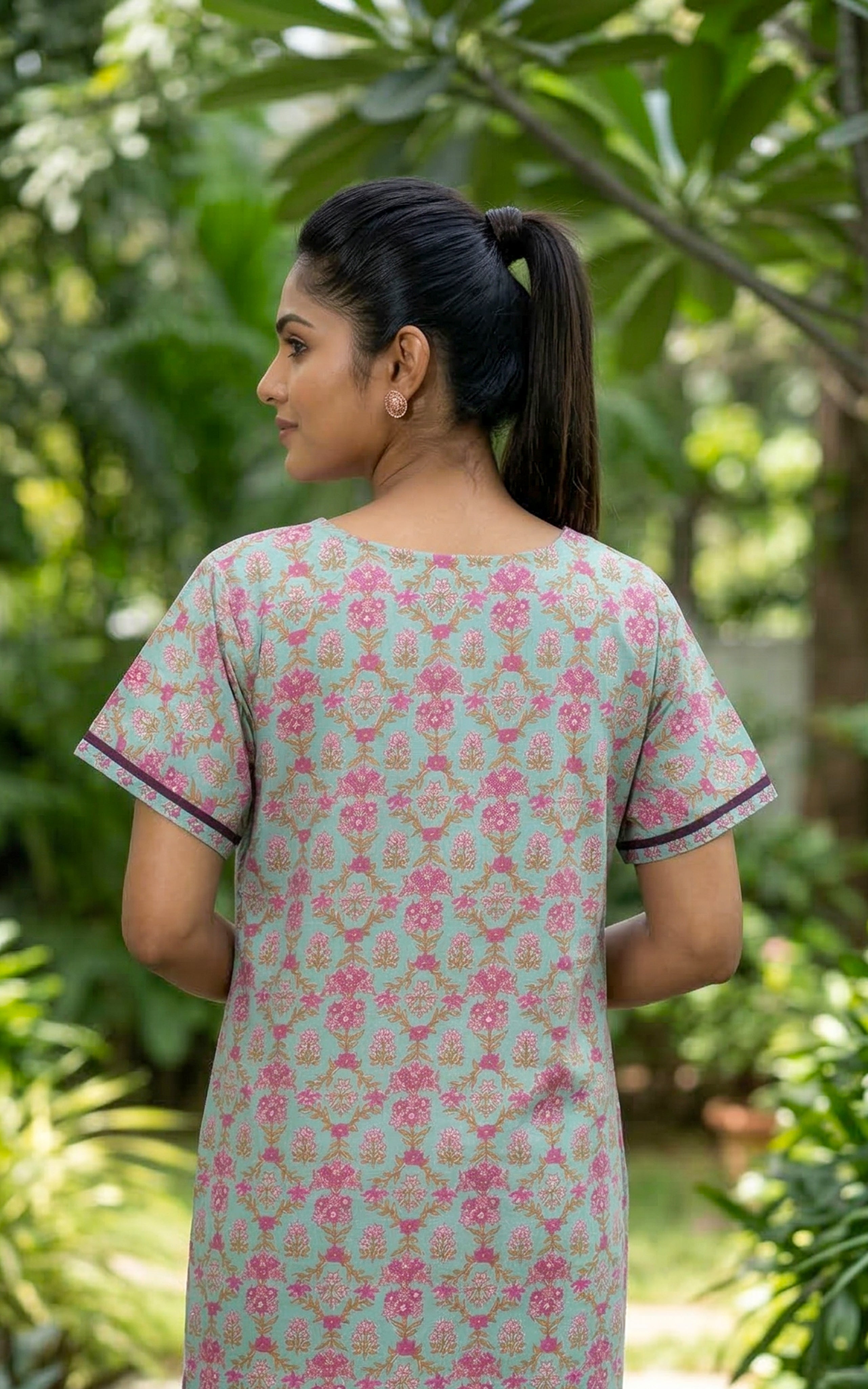 Cotton Straight Fit Nighty-159SR292