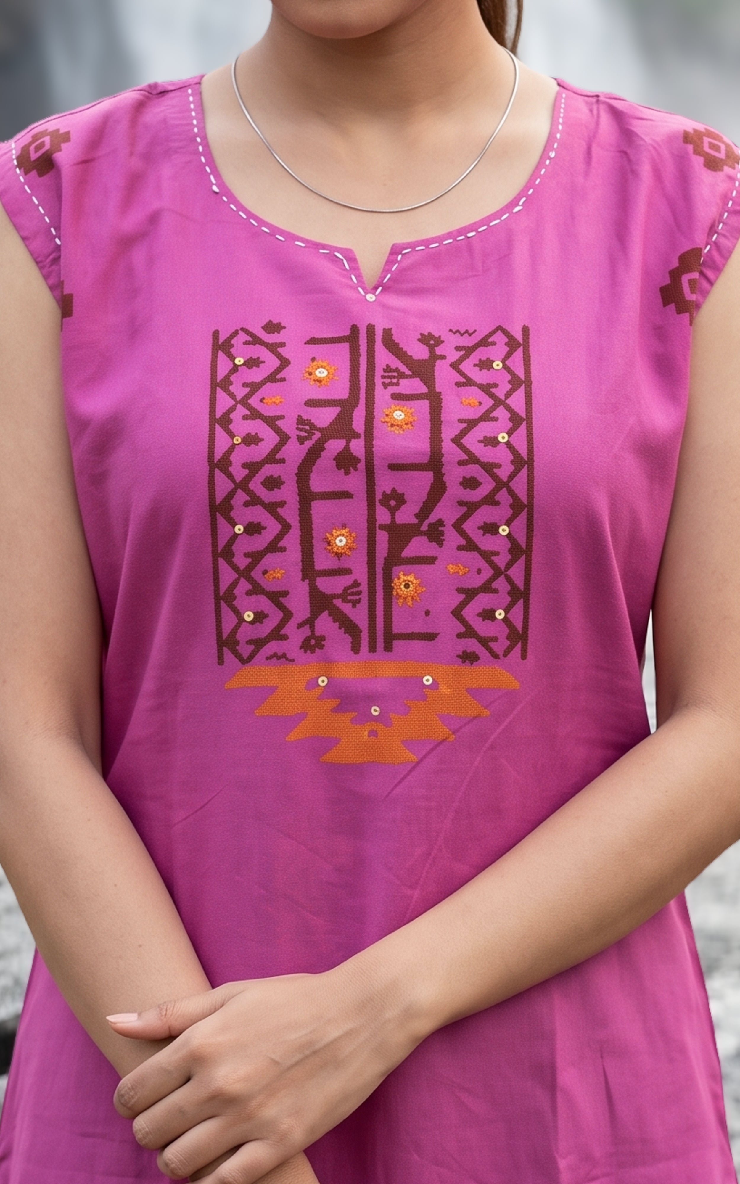 Shobana Pink (Kurti+Pant+Dupatta)