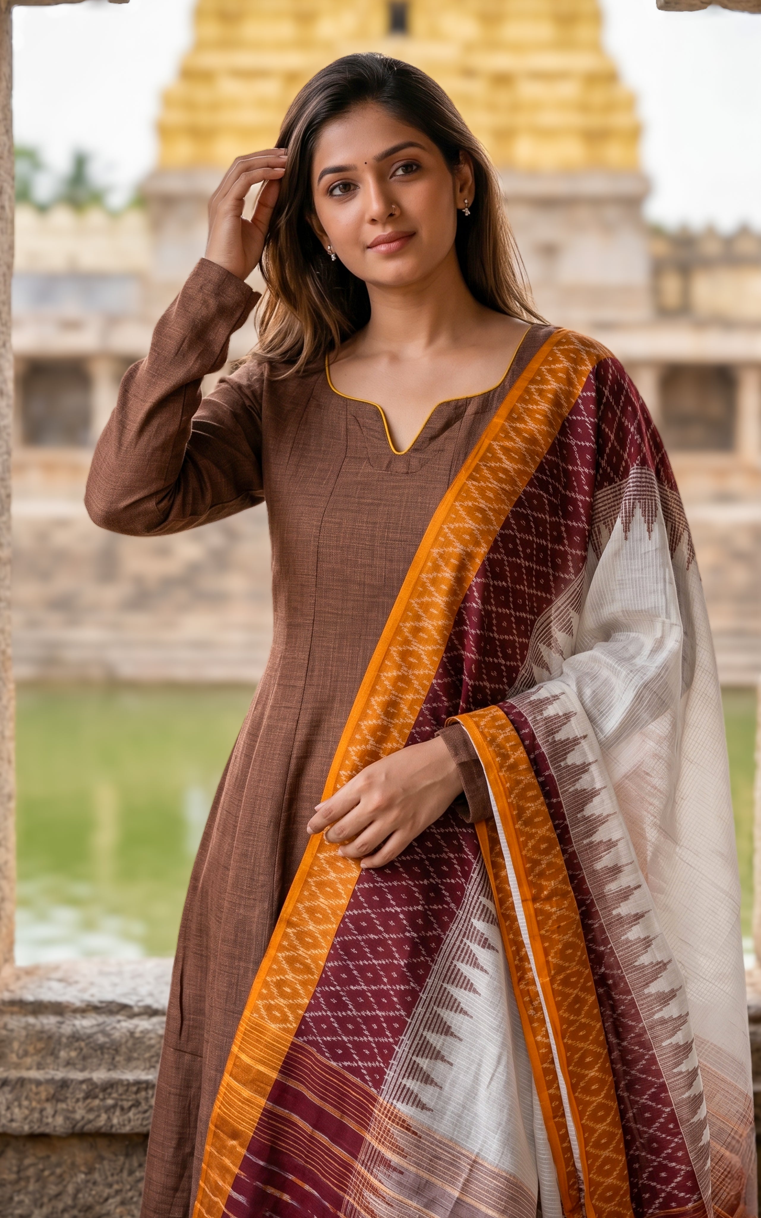 Casual wear anarkali kurti set
Daily wear synthetic anarkali