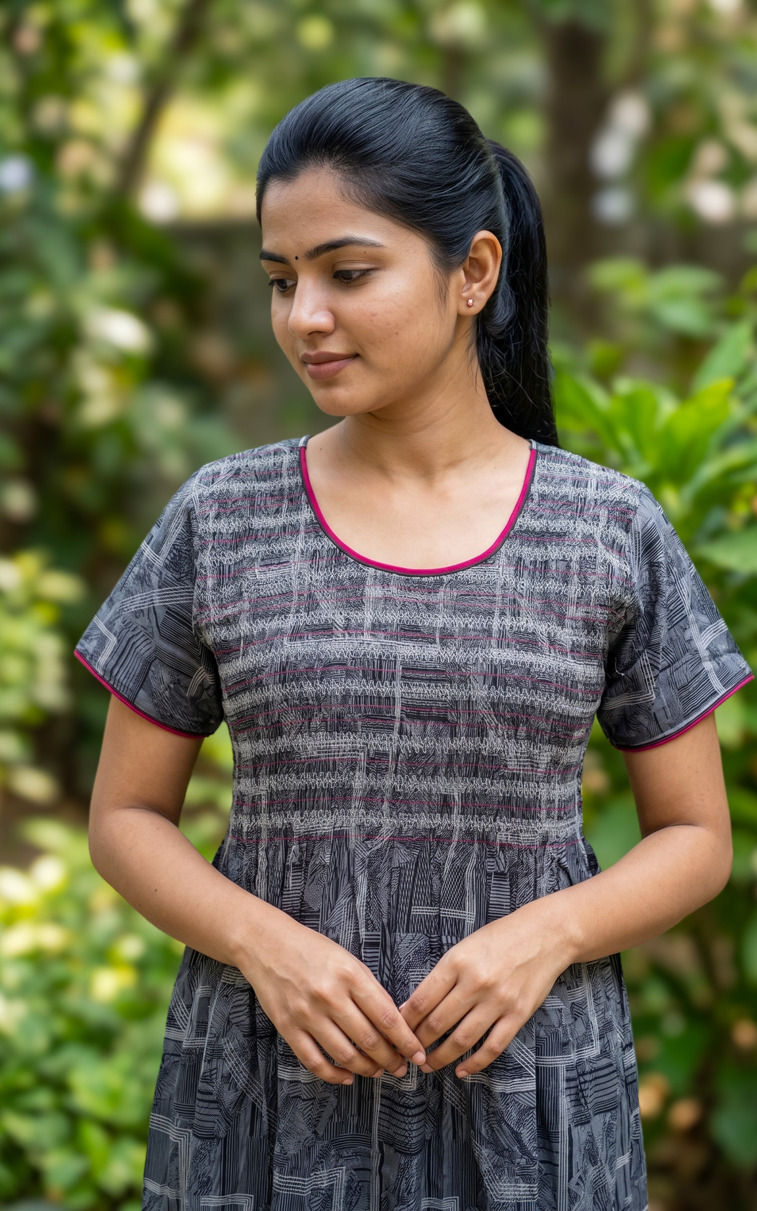 Cotton Straight Fit Nighty-160SS8A