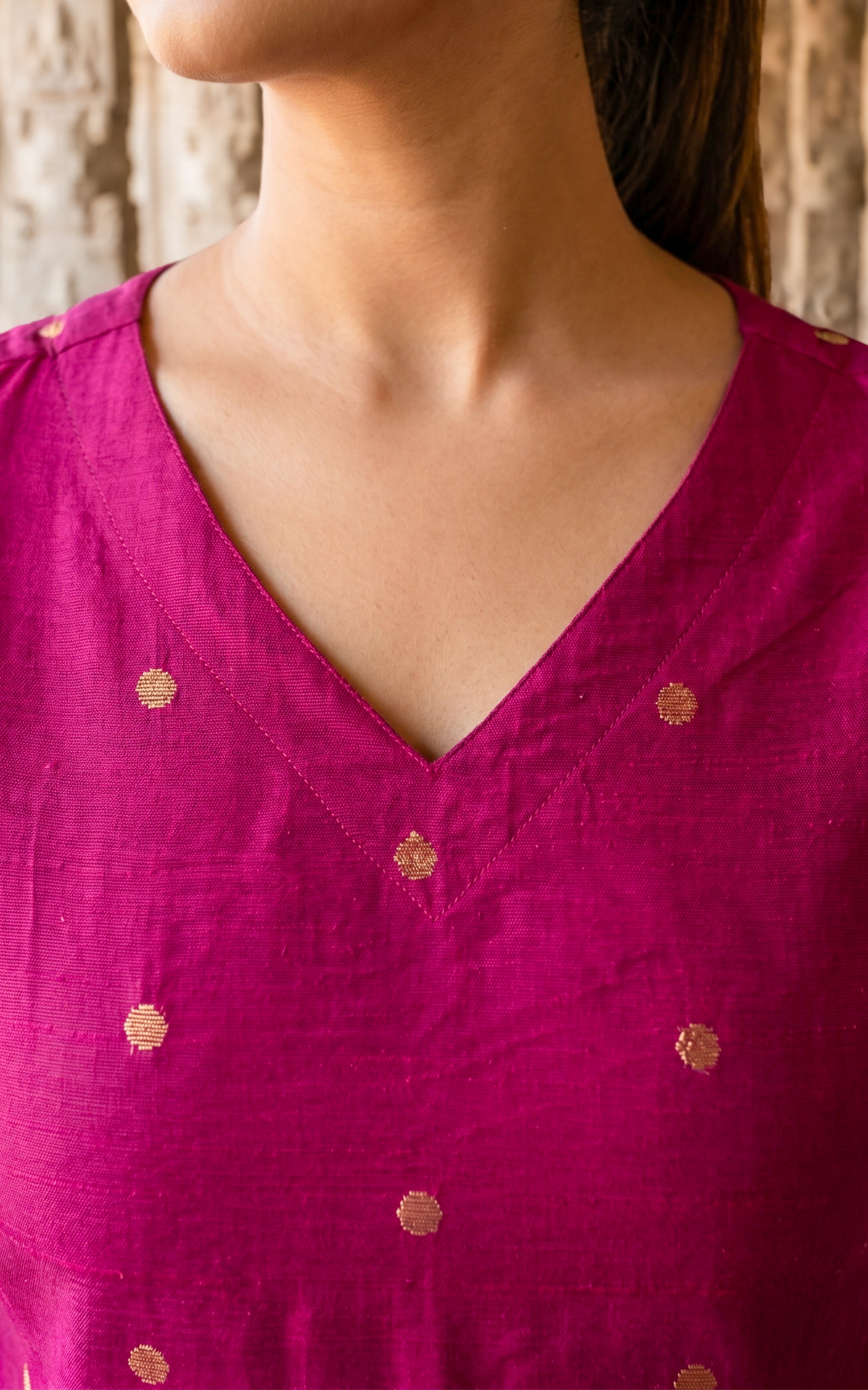Pink trendy ethnic kurti for women