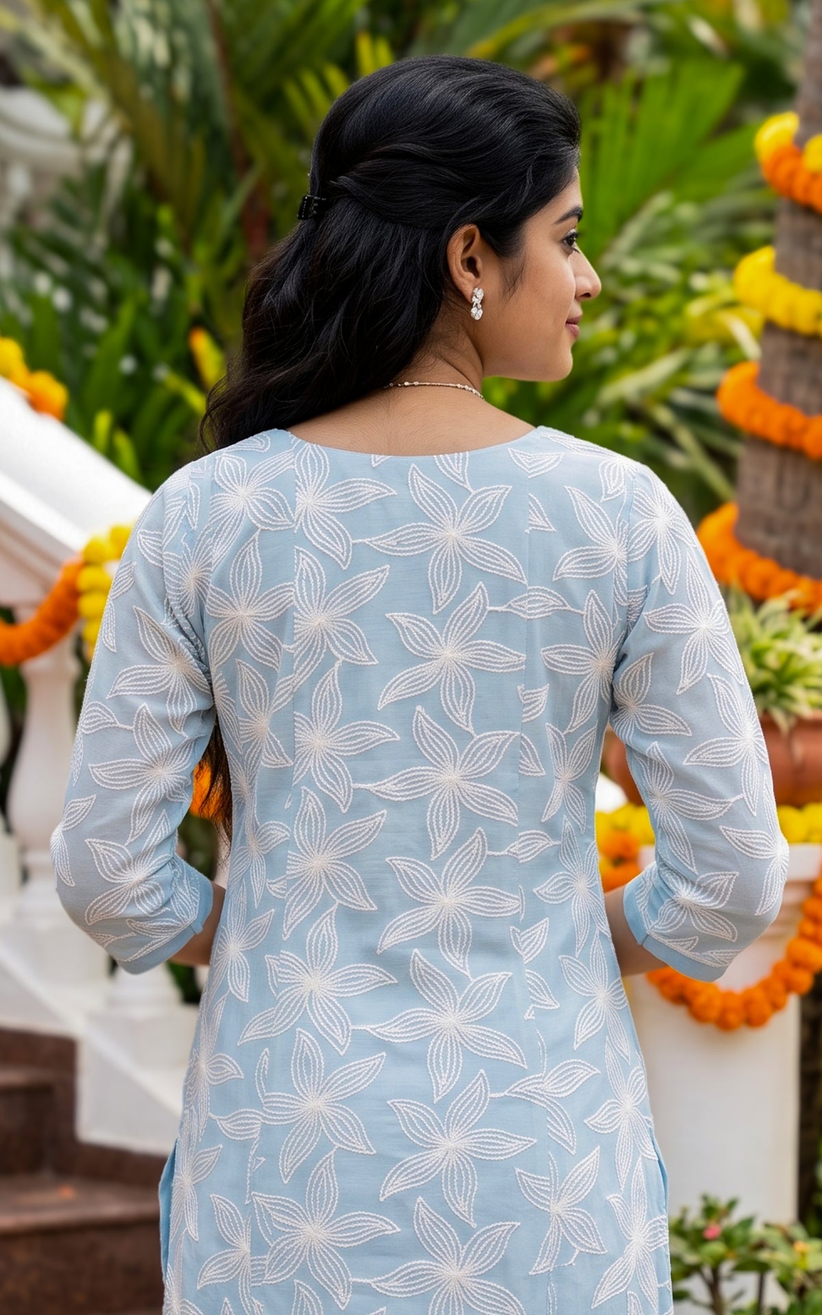 Bhuvisha Blue (Kurti+Dupatta)