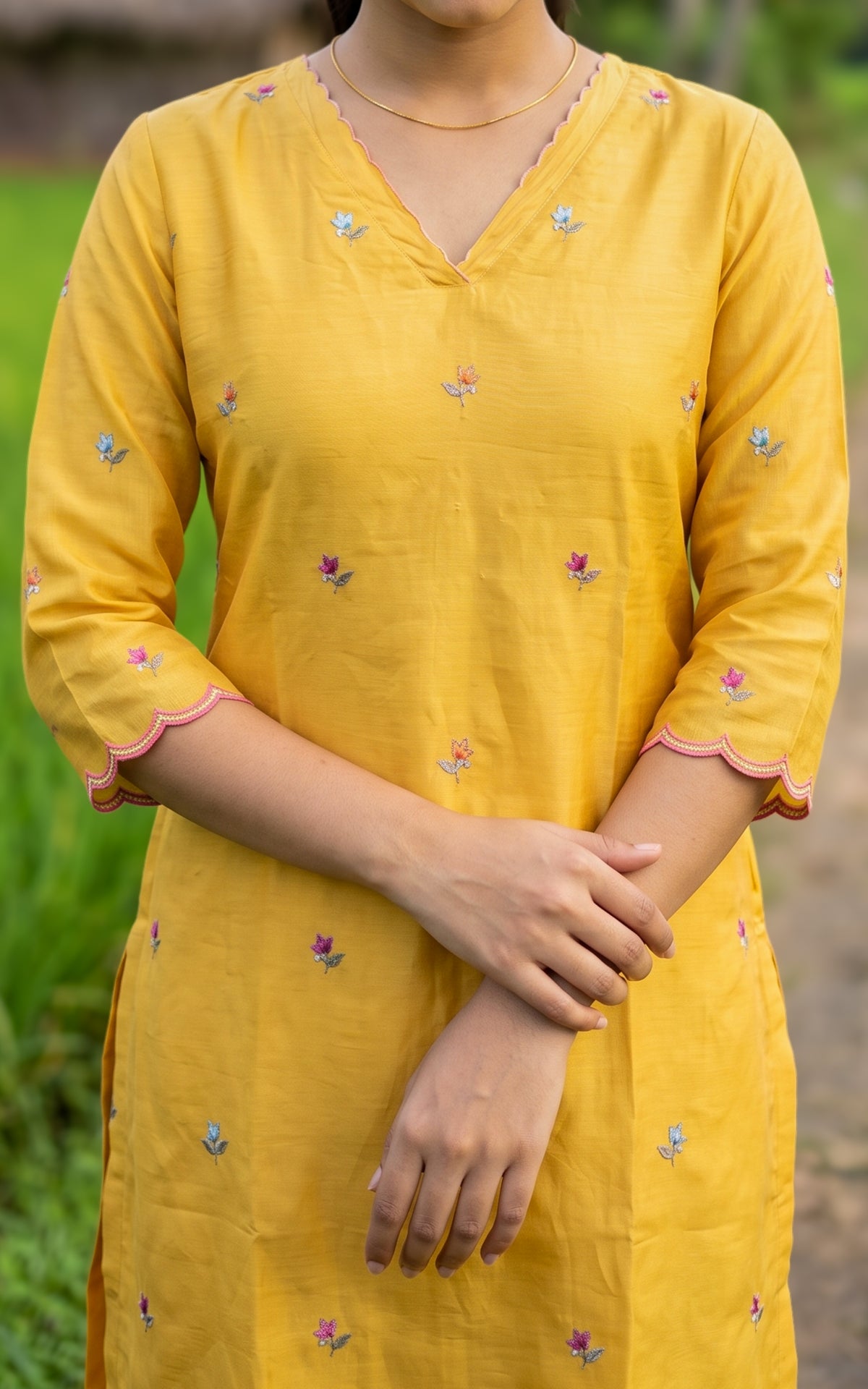 Varshana Mustard (Kurti+Pant+Dupatta)