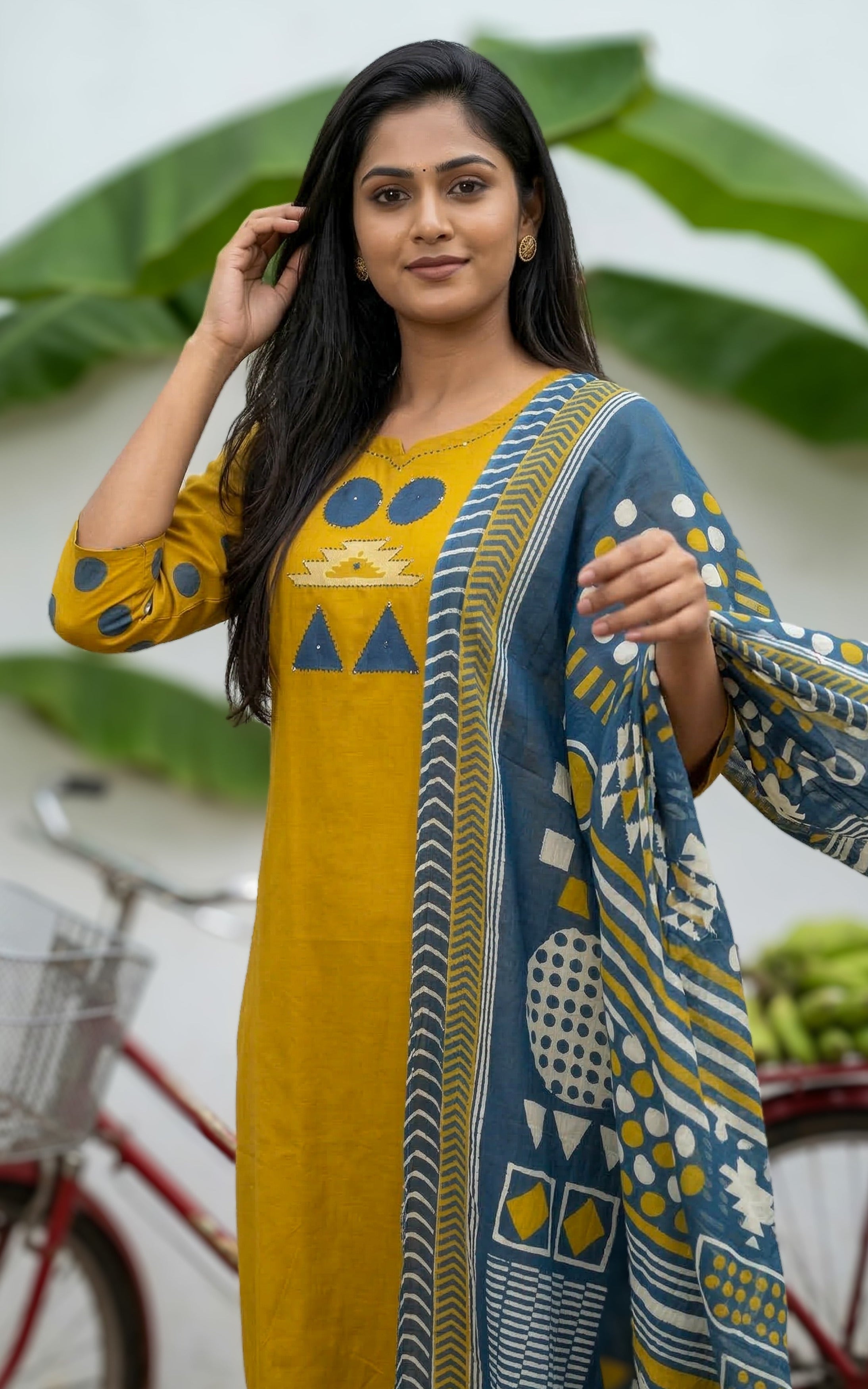 college wear kurti set with palazzo
simple stylish kurti set for girls
daily wear kurti for college
lightweight cotton kurti set