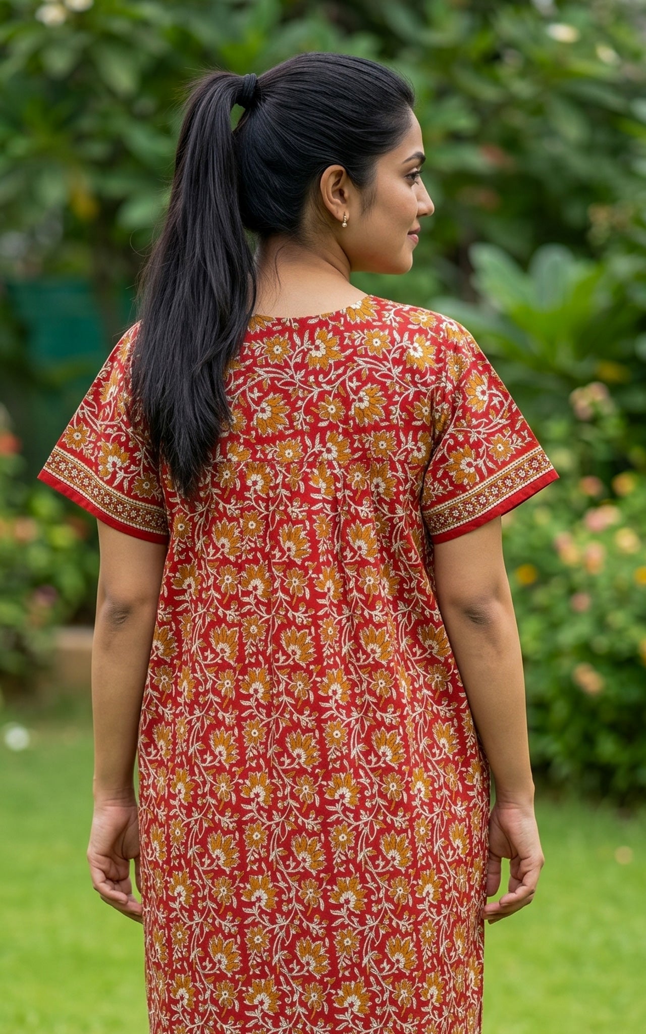 Cotton Straight Fit Nighty-162SS2