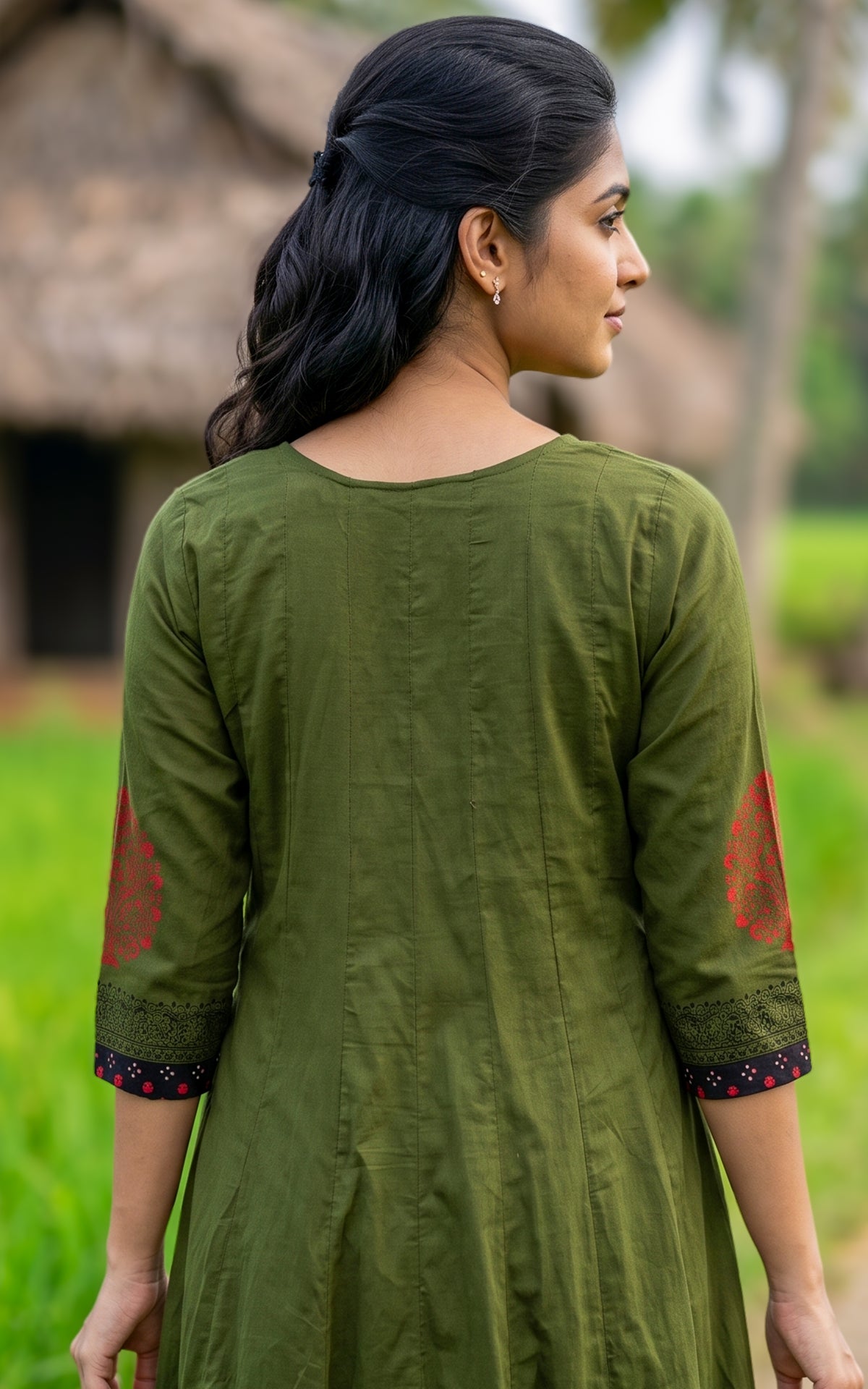 Panithuli Green (Kurti+Dupatta)