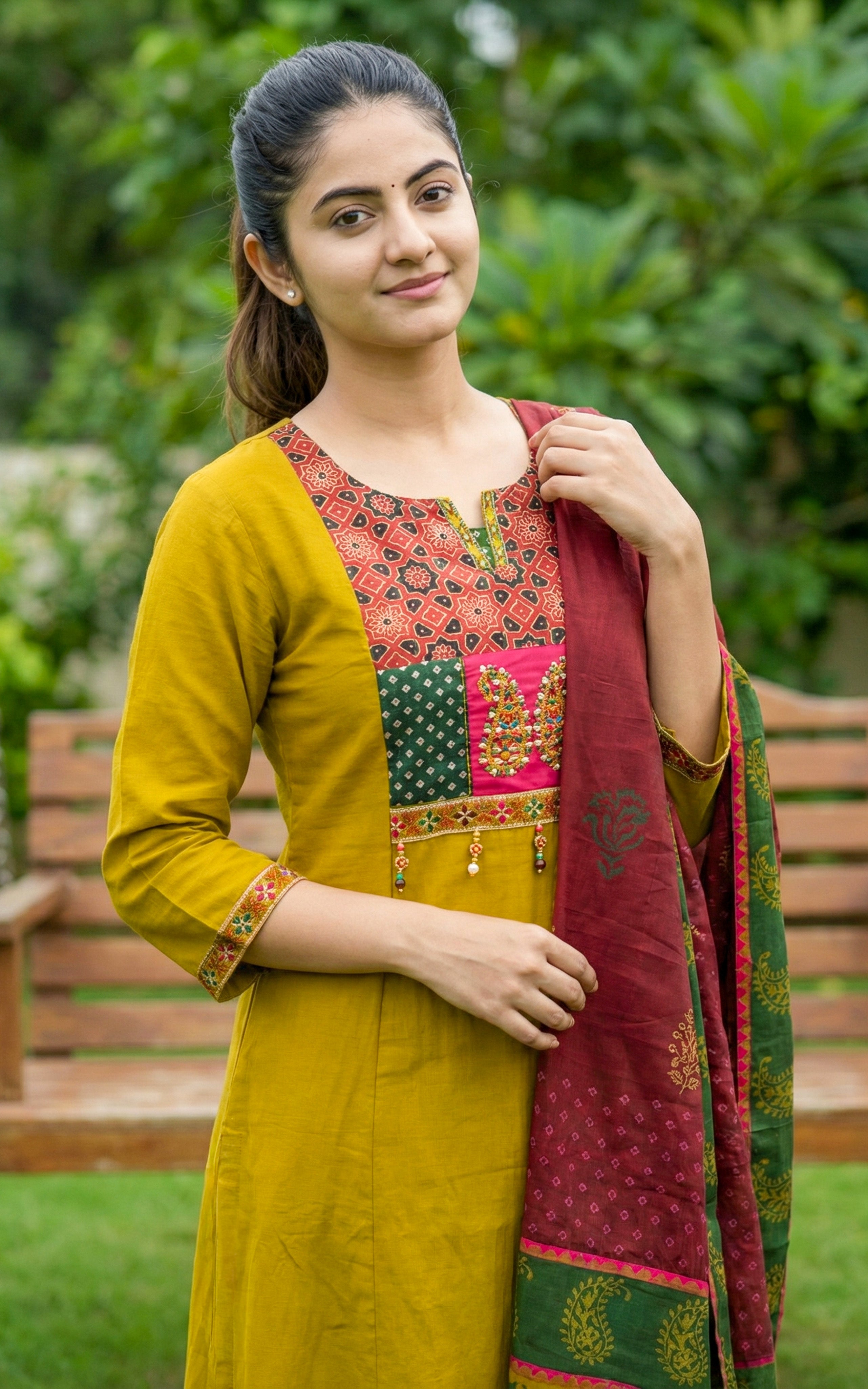 Woman wearing a traditional outfit