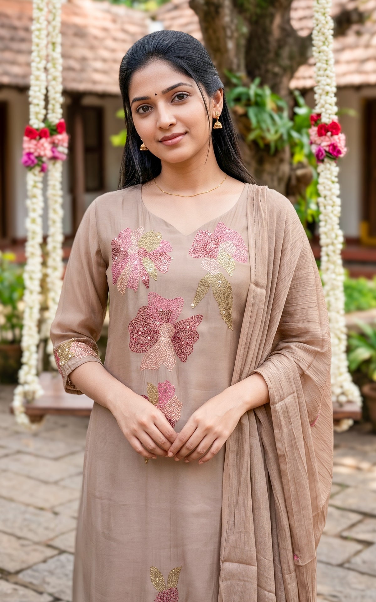 Poonkavi (Kurti+Pant+Dupatta)