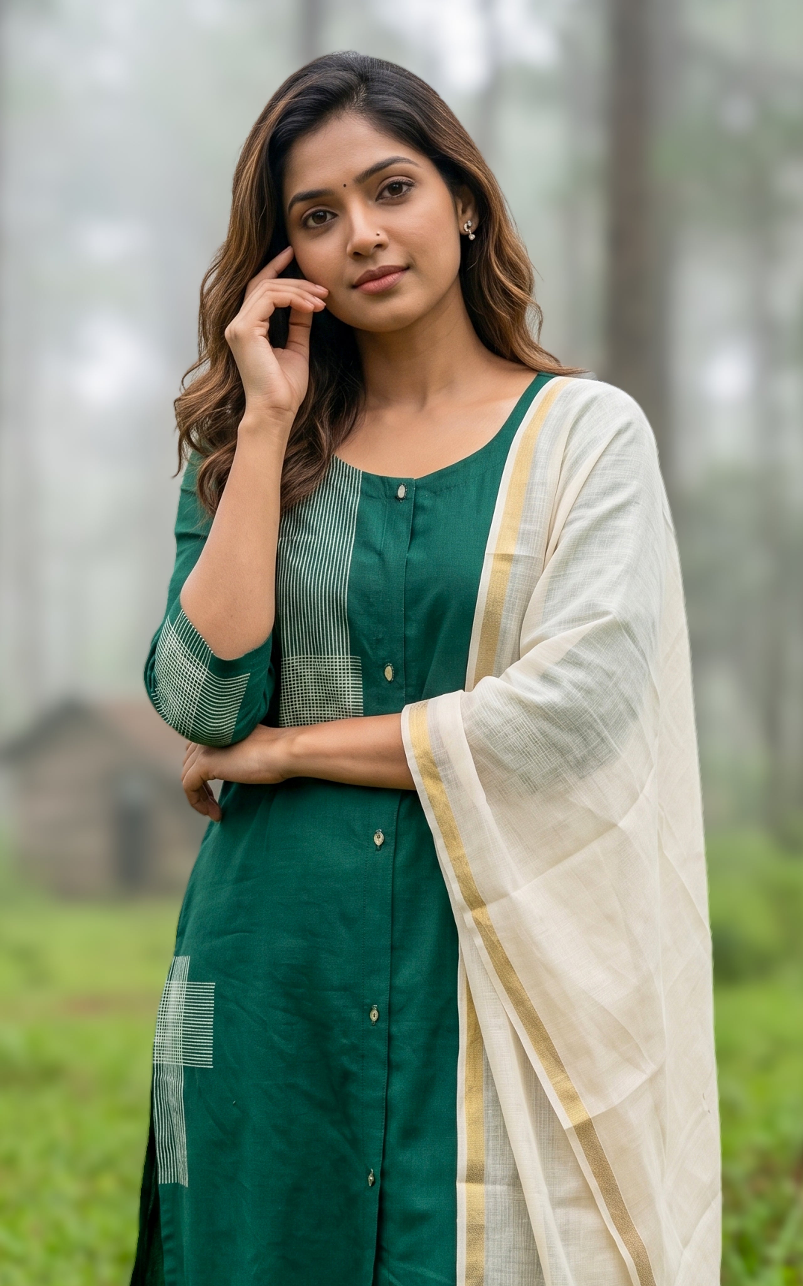 Madhangi Green (Kurti+Dupatta)