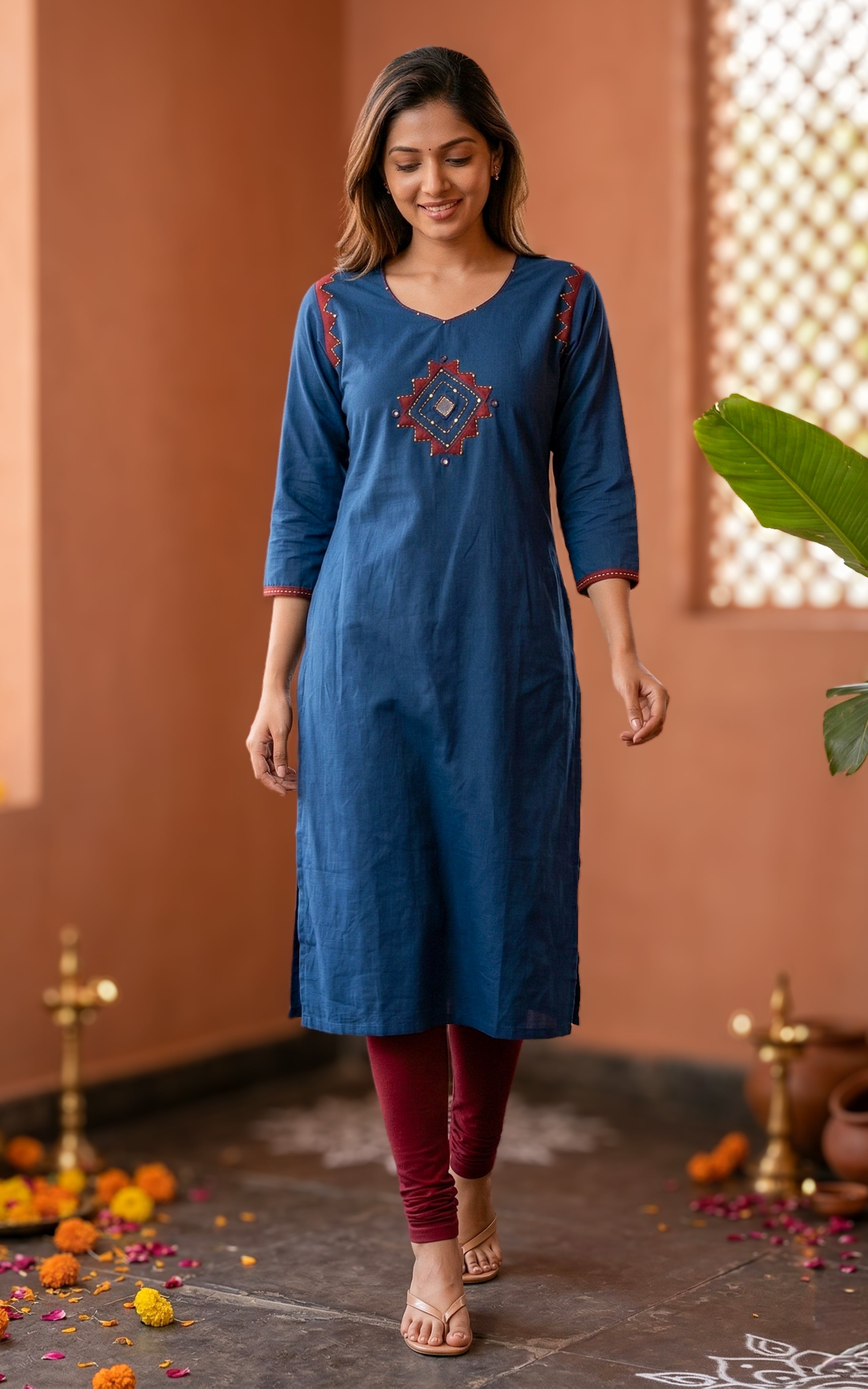 Cotton Straight Cut Kurti for Summer