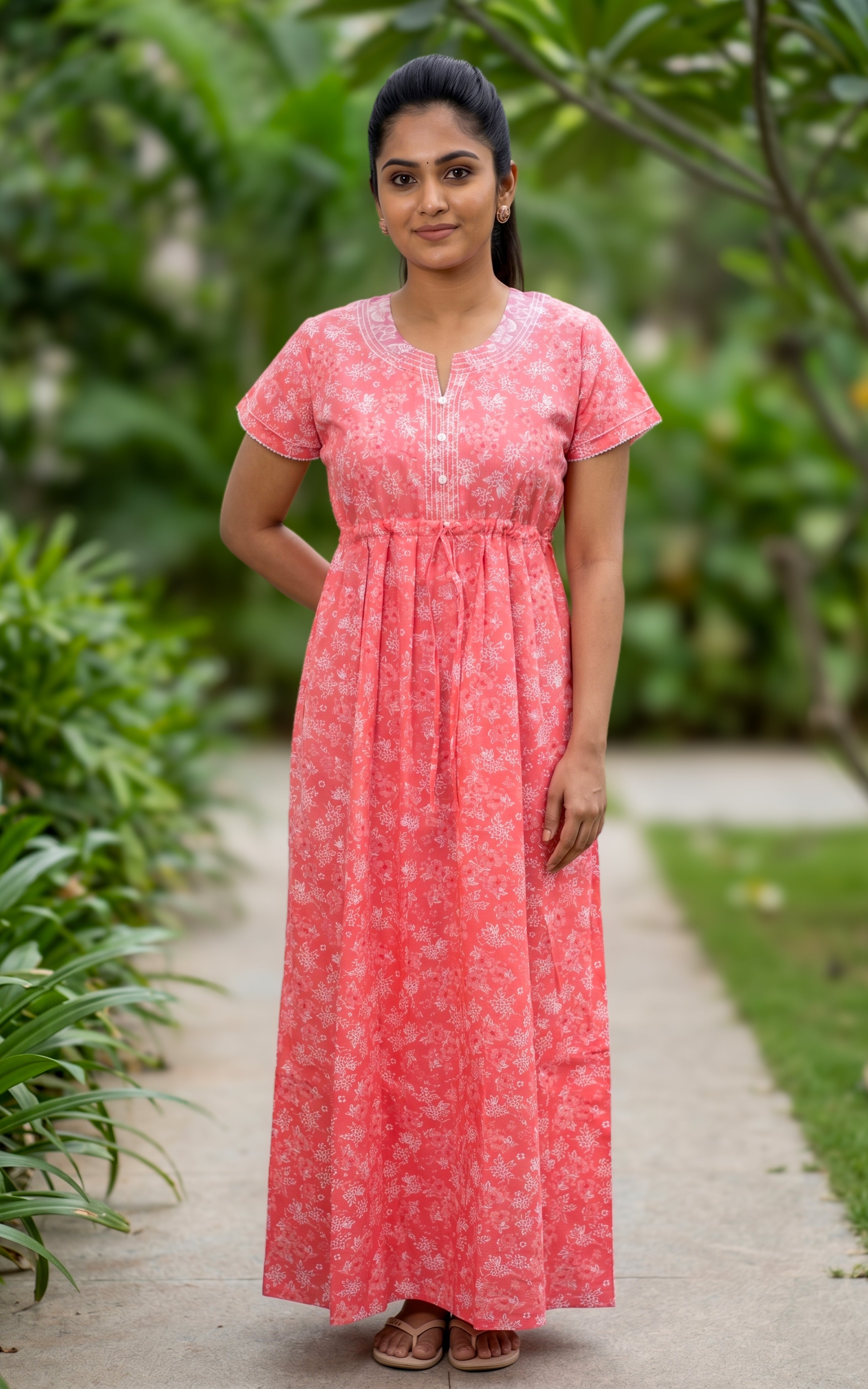 Cotton Straight Fit Nighty-160SS19