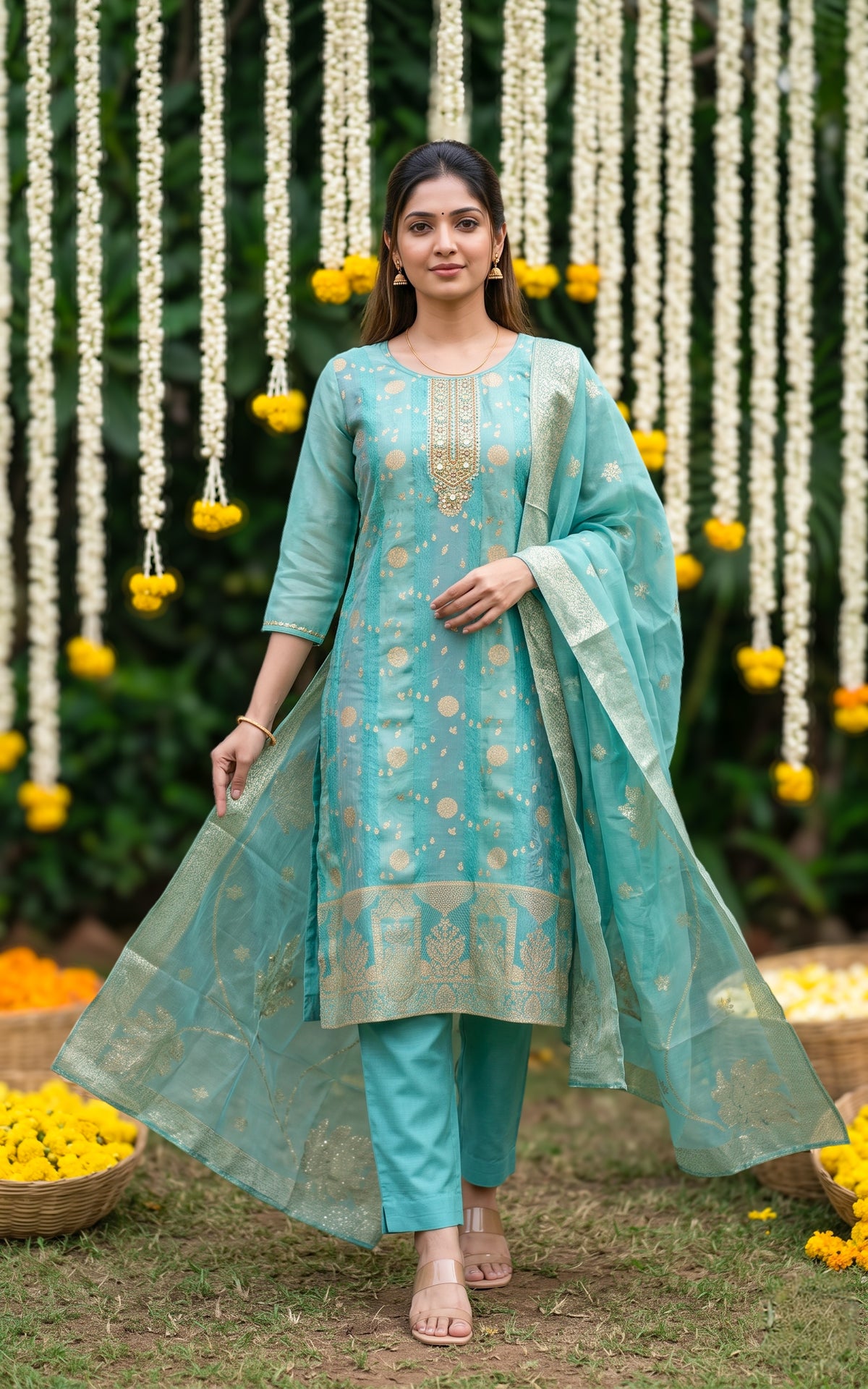 Hashna A (Kurti+Pant+Dupatta)