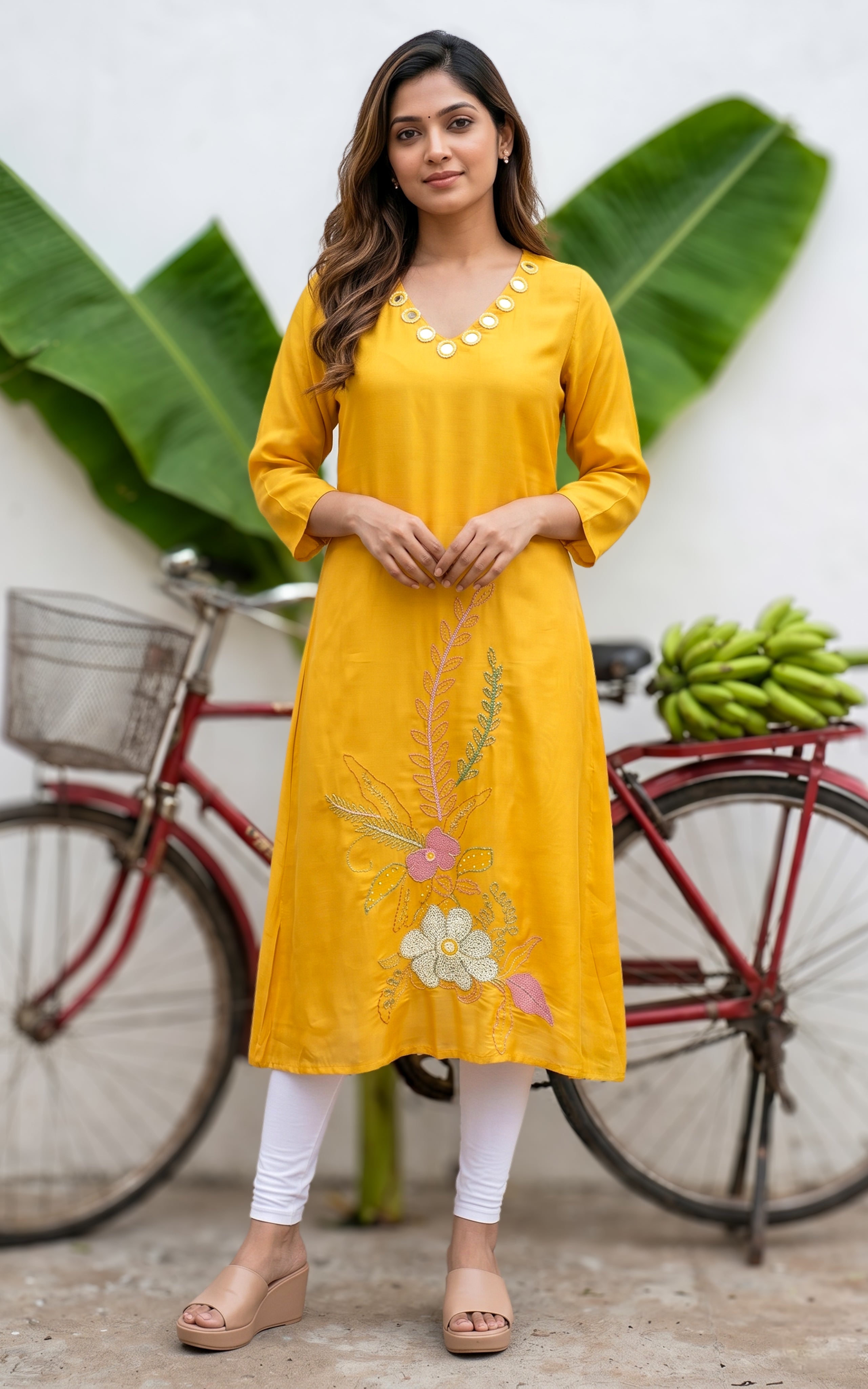 Mango Art Silk Kurti For Women