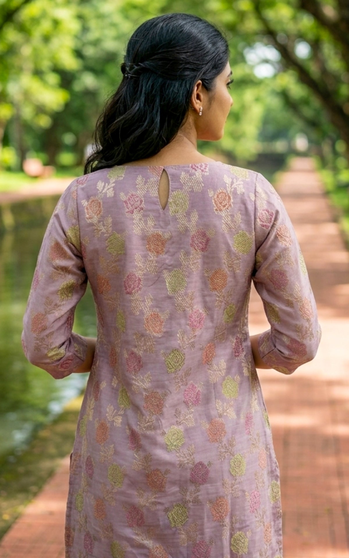 Gnanika Mauve (Kurti+Pant+Dupatta)