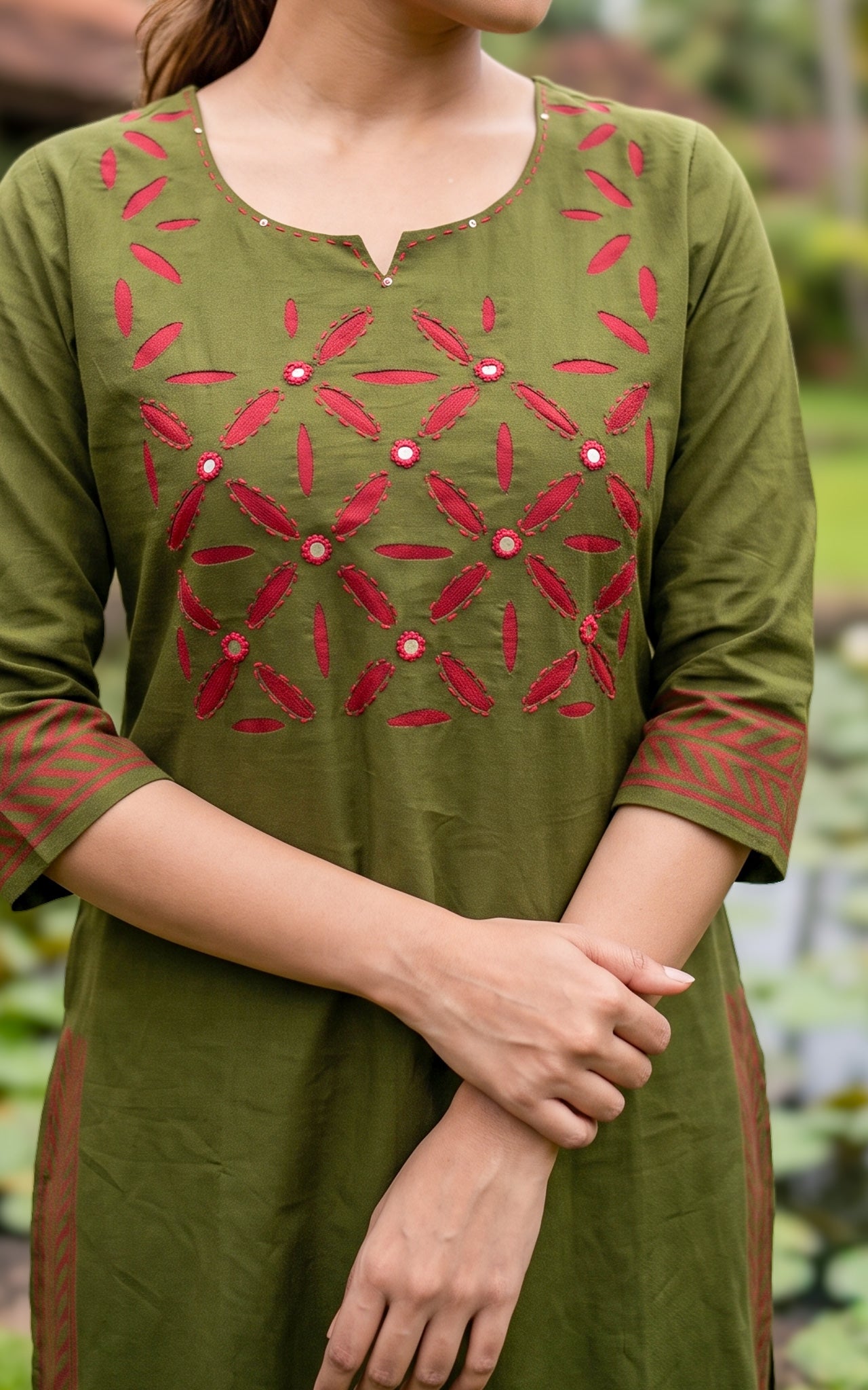 Pratiksha Handblock (Kurti+Pant+Dupatta)