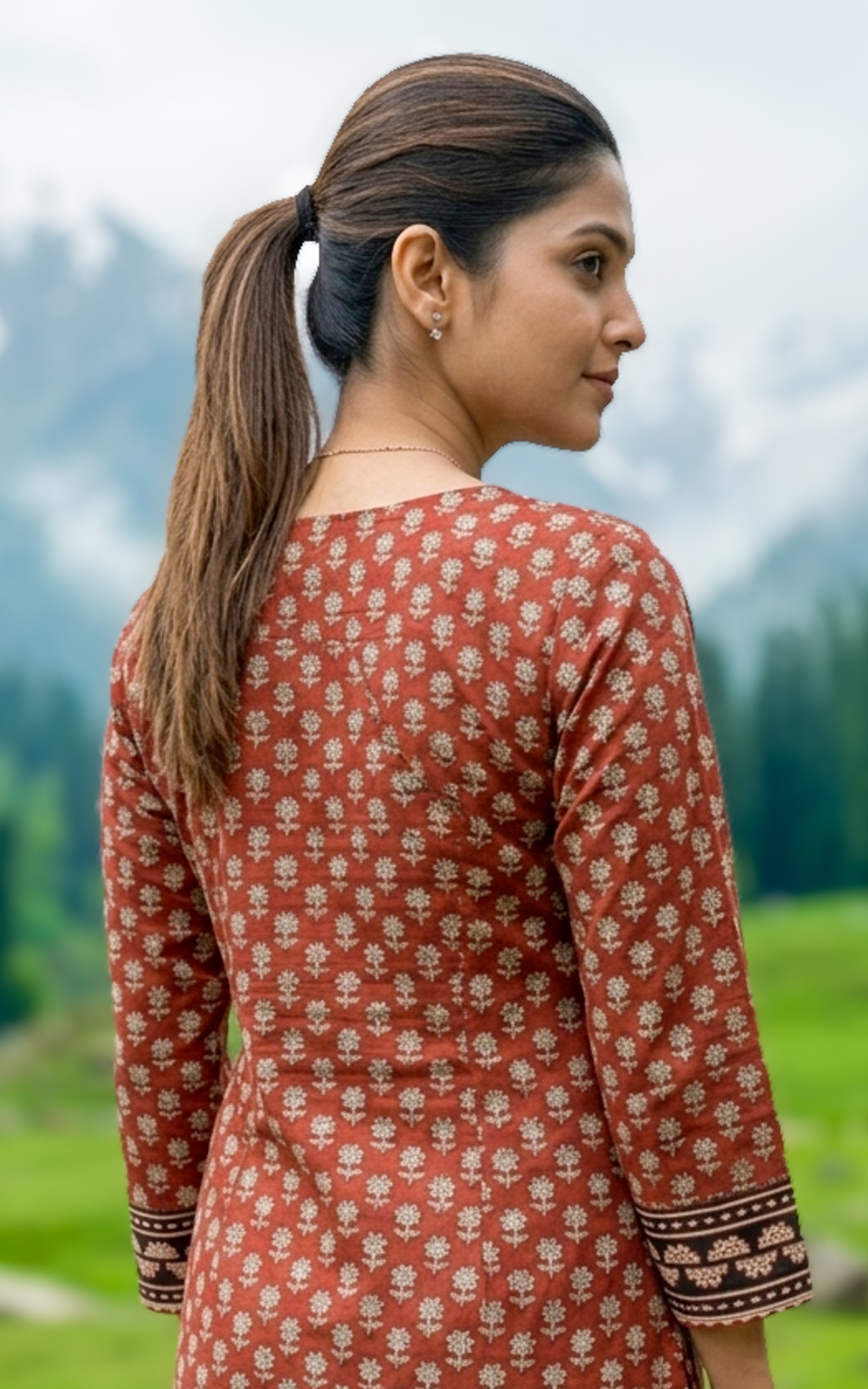 Simple cotton straight kurti for women