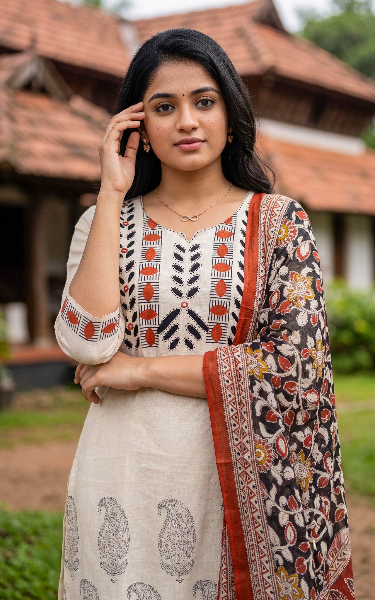 Nayani Handblock (Kurti+Pant+Dupatta)