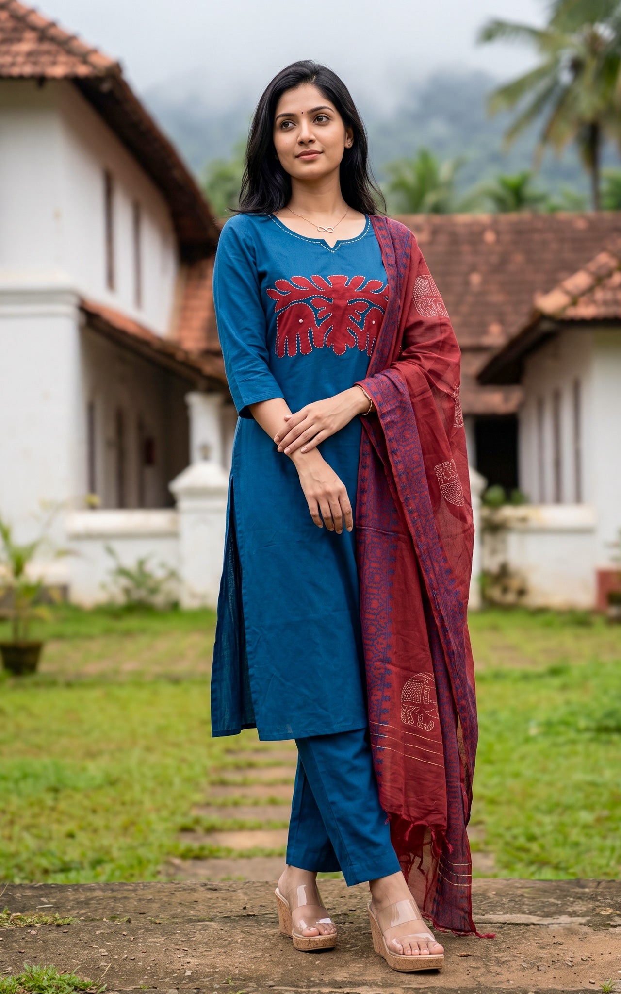 Nandhala (Kurti+Pant+Dupatta)