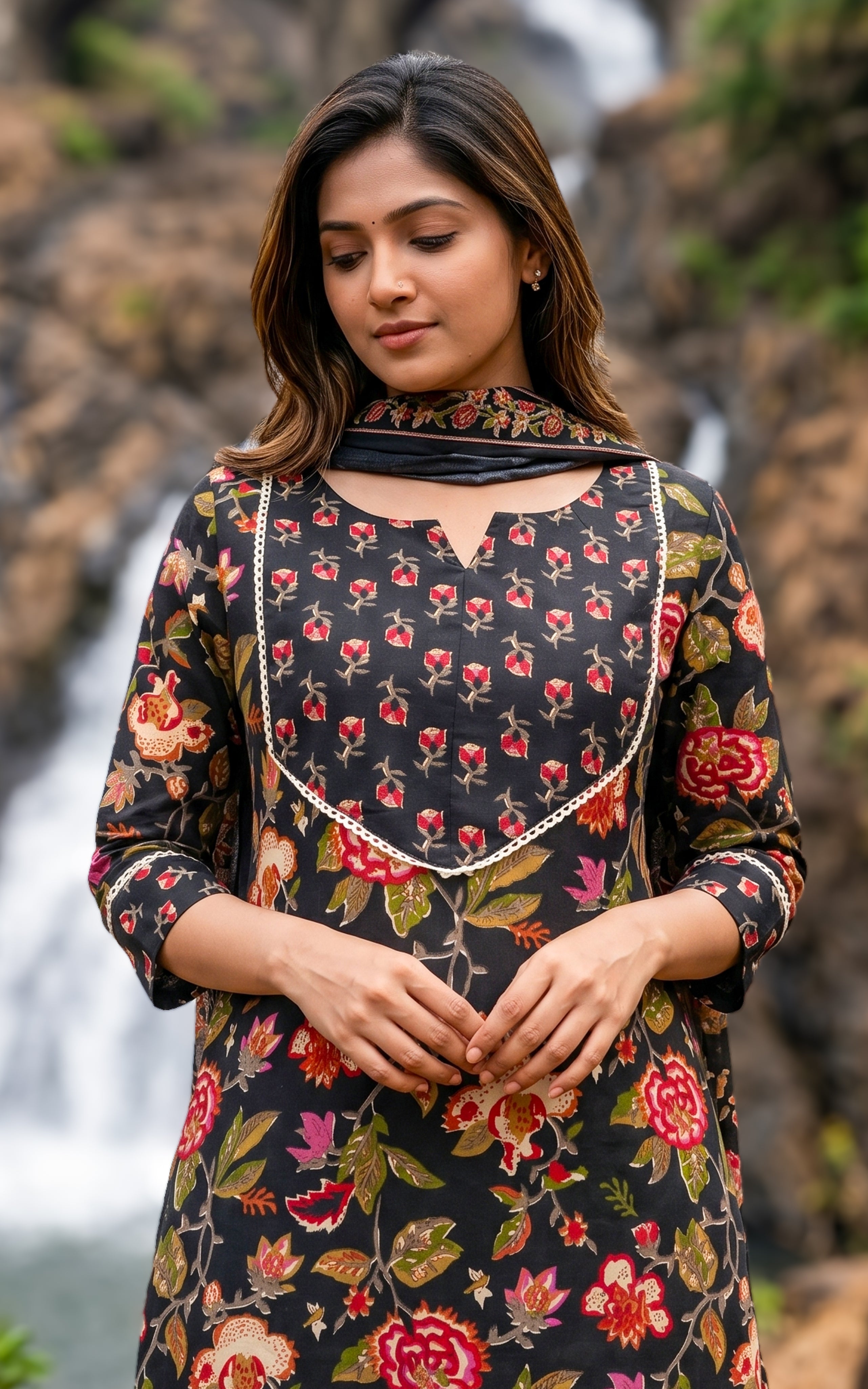 Straight cut cotton kurti for women